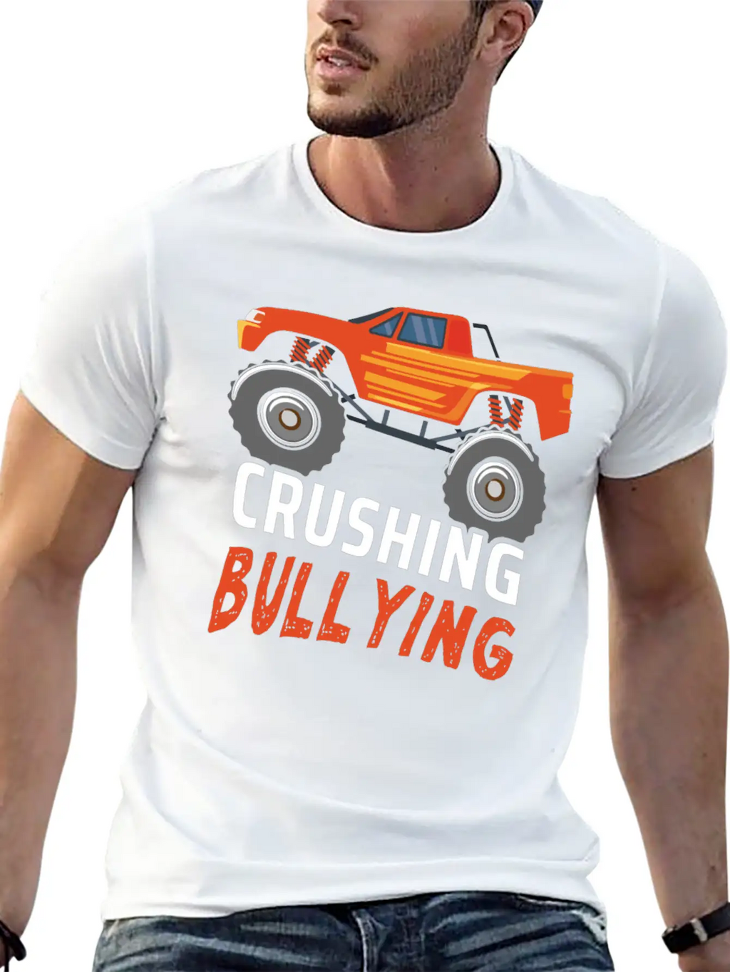 Truck Crushing Bullying Kind Kindness Unity Day Unisex Casual T-Shirt – Clean Design For Daily Comfort