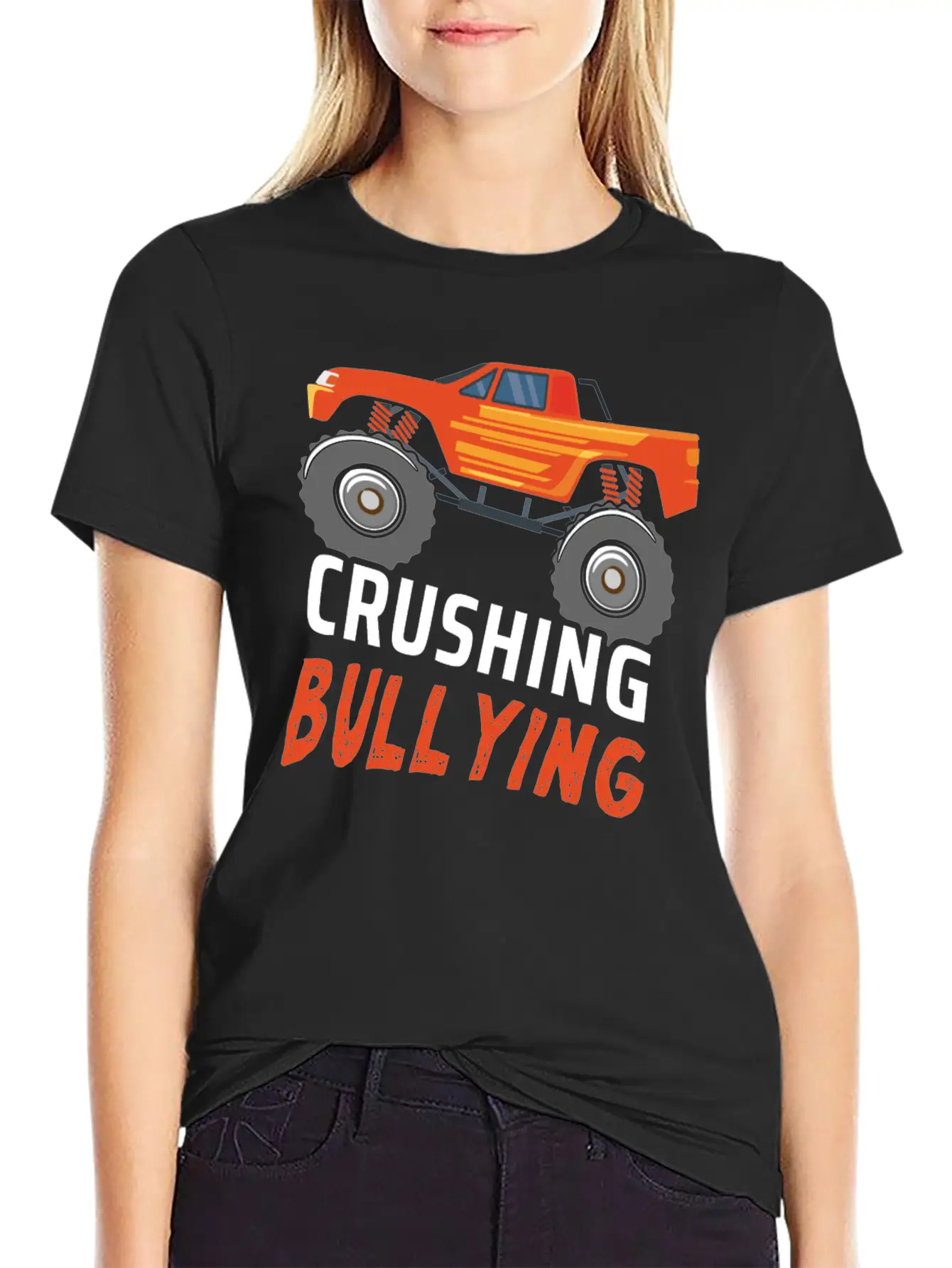 Truck Crushing Bullying Kind Kindness Unity Day Unisex Casual T-Shirt – Clean Design For Daily Comfort