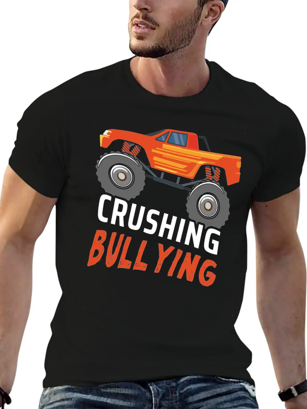 Truck Crushing Bullying Kind Kindness Unity Day Unisex Casual T-Shirt – Clean Design For Daily Comfort