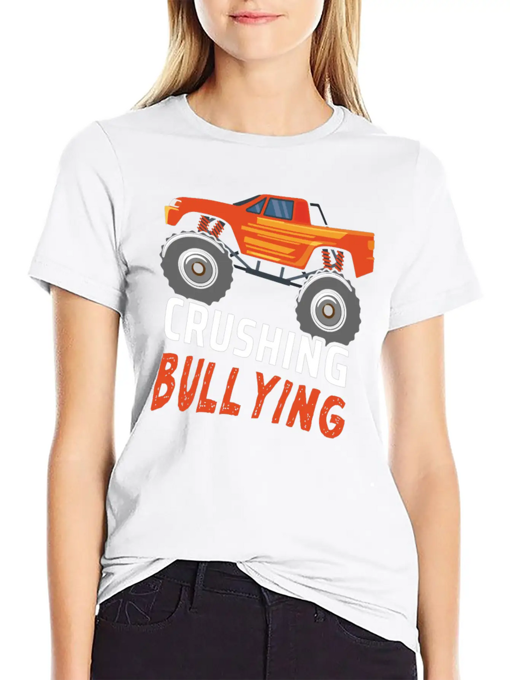 Truck Crushing Bullying Kind Kindness Unity Day Unisex Casual T-Shirt – Clean Design For Daily Comfort
