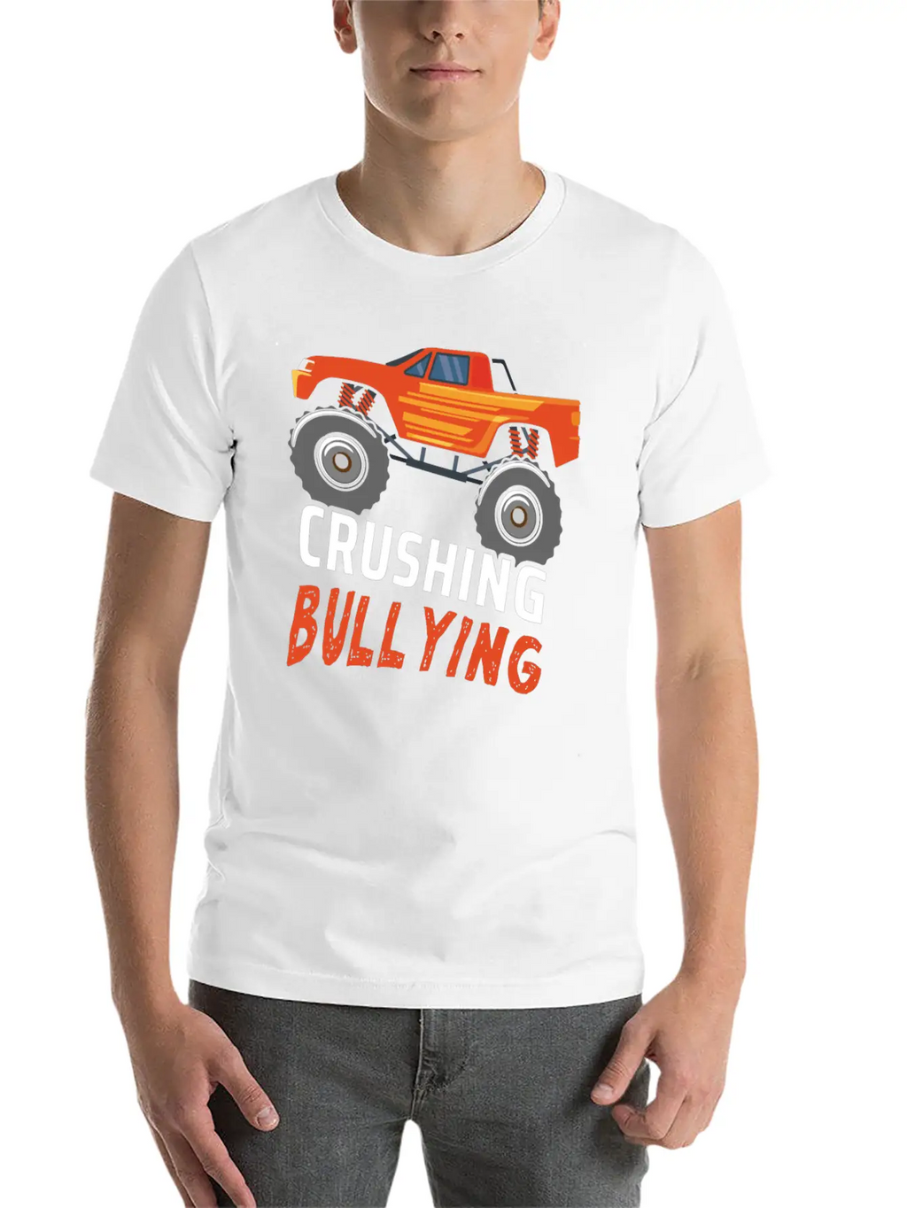 Truck Crushing Bullying Kind Kindness Unity Day Unisex Casual T-Shirt – Clean Design For Daily Comfort