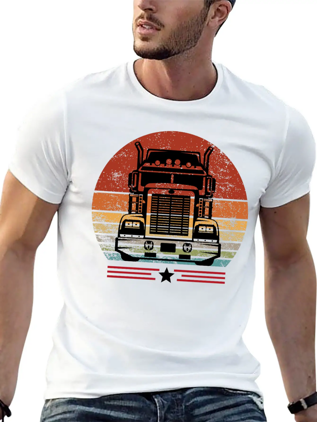 Truck Driver Birthday Present, Truck Driver Gifts Unisex Short Sleeve Soft Cotton T-Shirt – Casual Everyday Wear