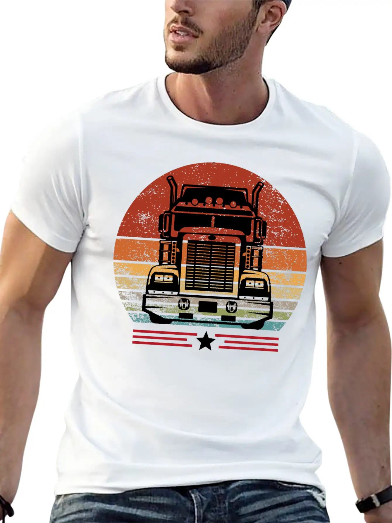 Truck Driver Birthday Present, Truck Driver Gifts Unisex Short Sleeve Soft Cotton T-Shirt – Casual Everyday Wear