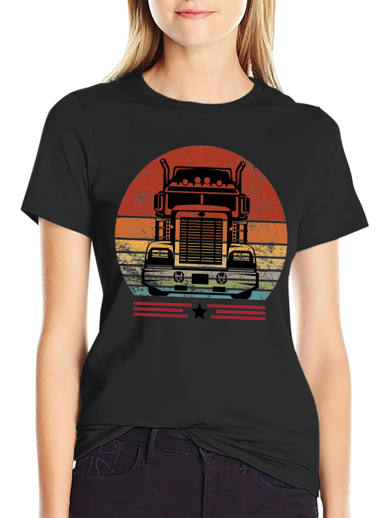 Truck Driver Birthday Present, Truck Driver Gifts Unisex Short Sleeve Soft Cotton T-Shirt – Casual Everyday Wear