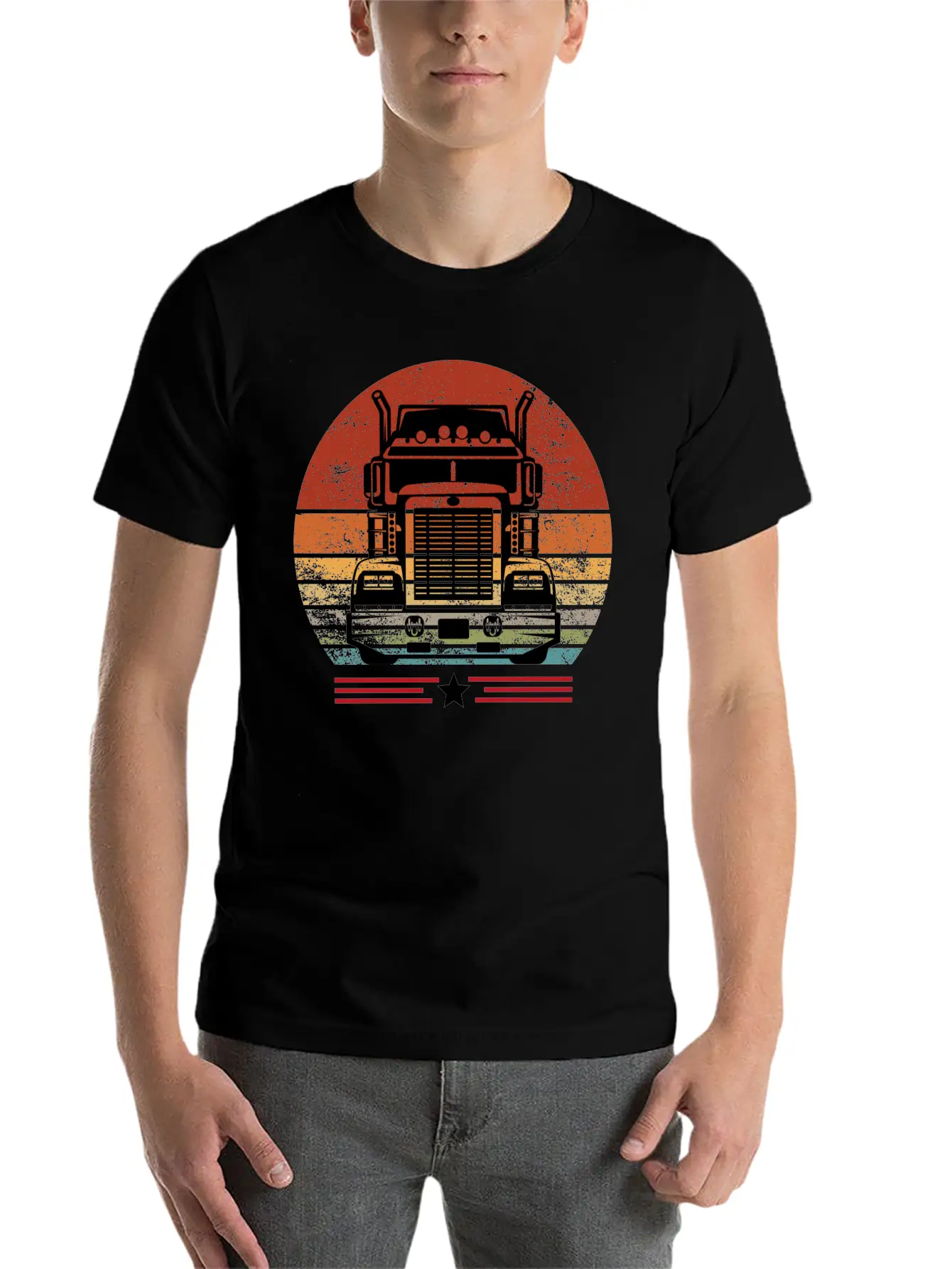 Truck Driver Birthday Present, Truck Driver Gifts Unisex Short Sleeve Soft Cotton T-Shirt – Casual Everyday Wear