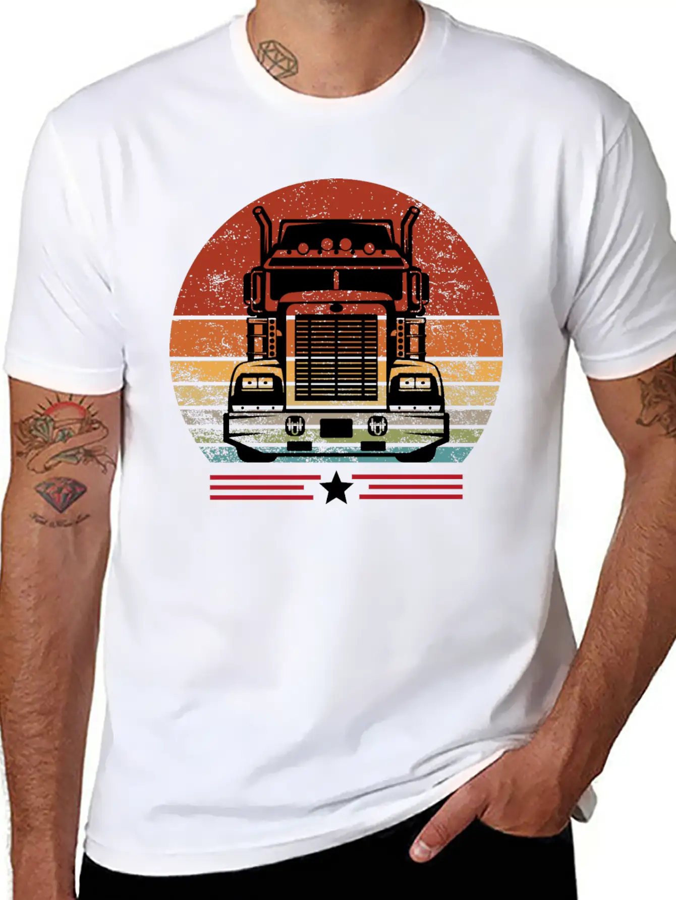 Truck Driver Birthday Present, Truck Driver Gifts Unisex Short Sleeve Soft Cotton T-Shirt – Casual Everyday Wear