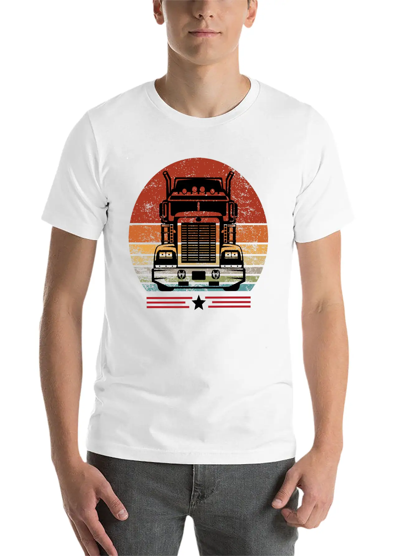 Truck Driver Birthday Present, Truck Driver Gifts Unisex Short Sleeve Soft Cotton T-Shirt – Casual Everyday Wear