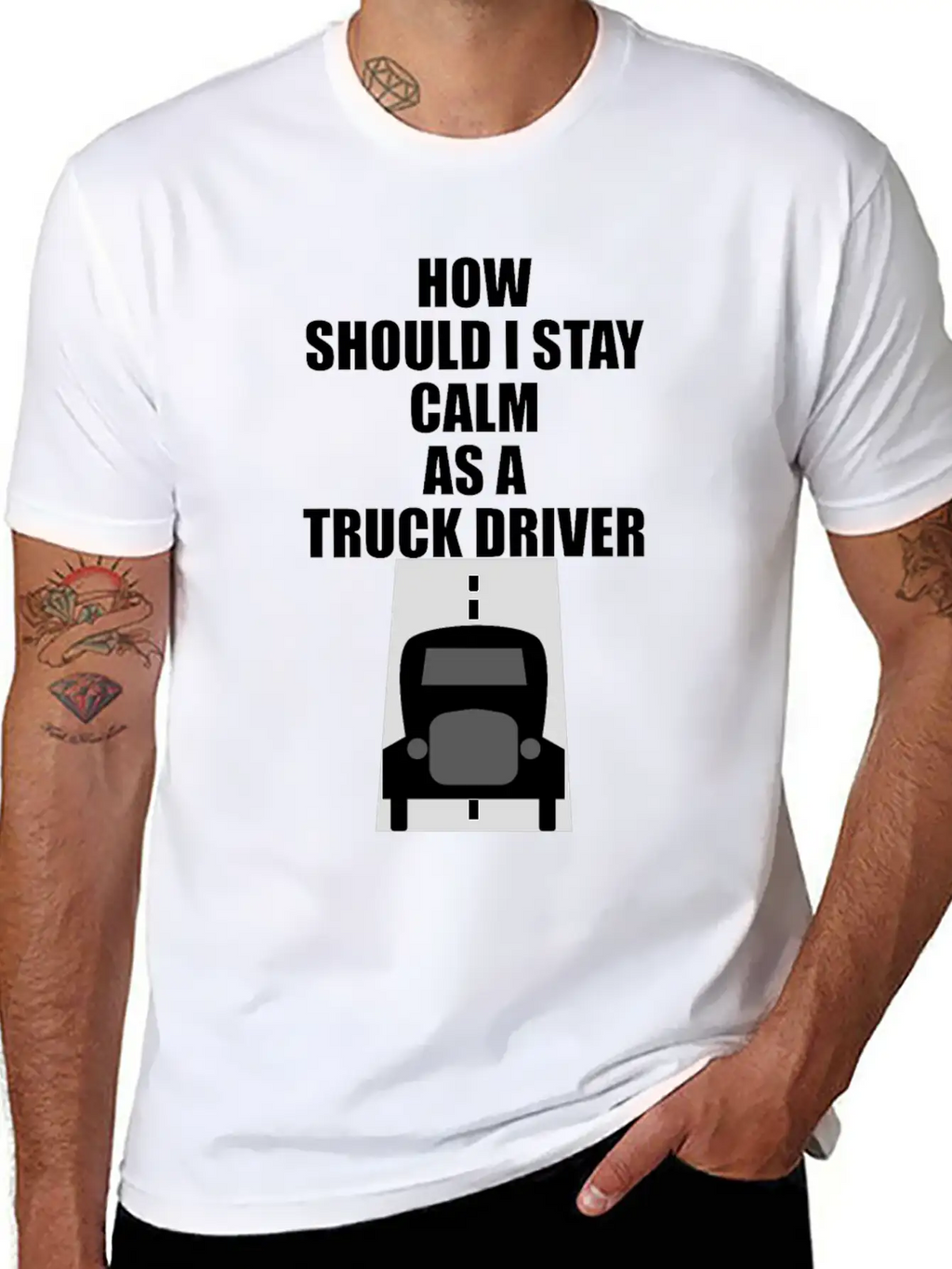 TRUCK DRIVER Essential Cotton Tee For Daily Outfits – Unisex Style