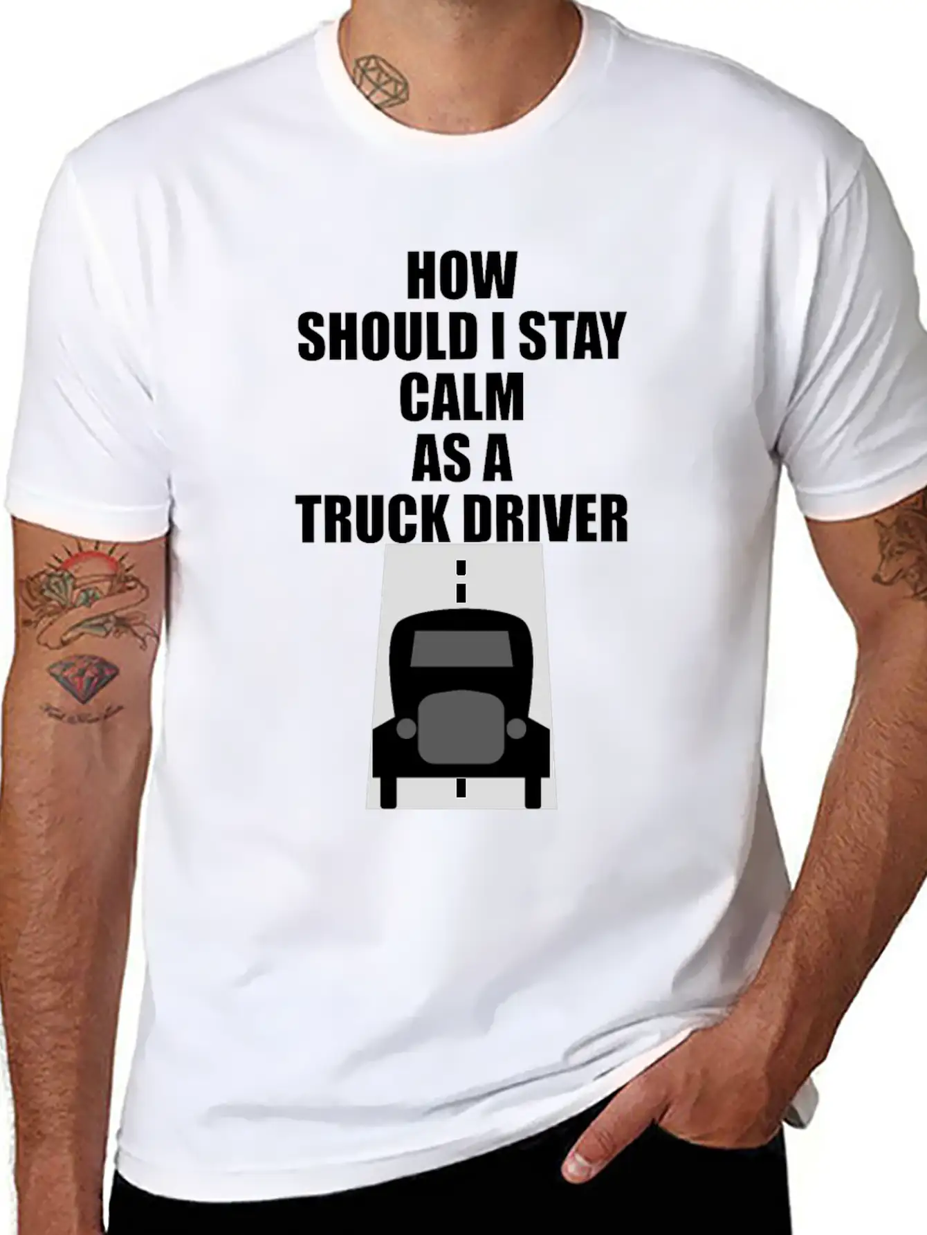 TRUCK DRIVER Essential Cotton Tee For Daily Outfits – Unisex Style