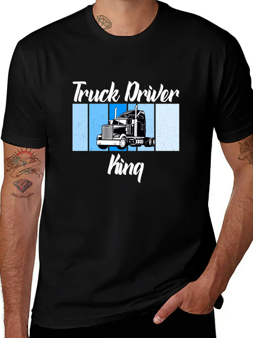 Truck Driver King Unisex Short Sleeve Soft Cotton T-Shirt – Casual Everyday Wear