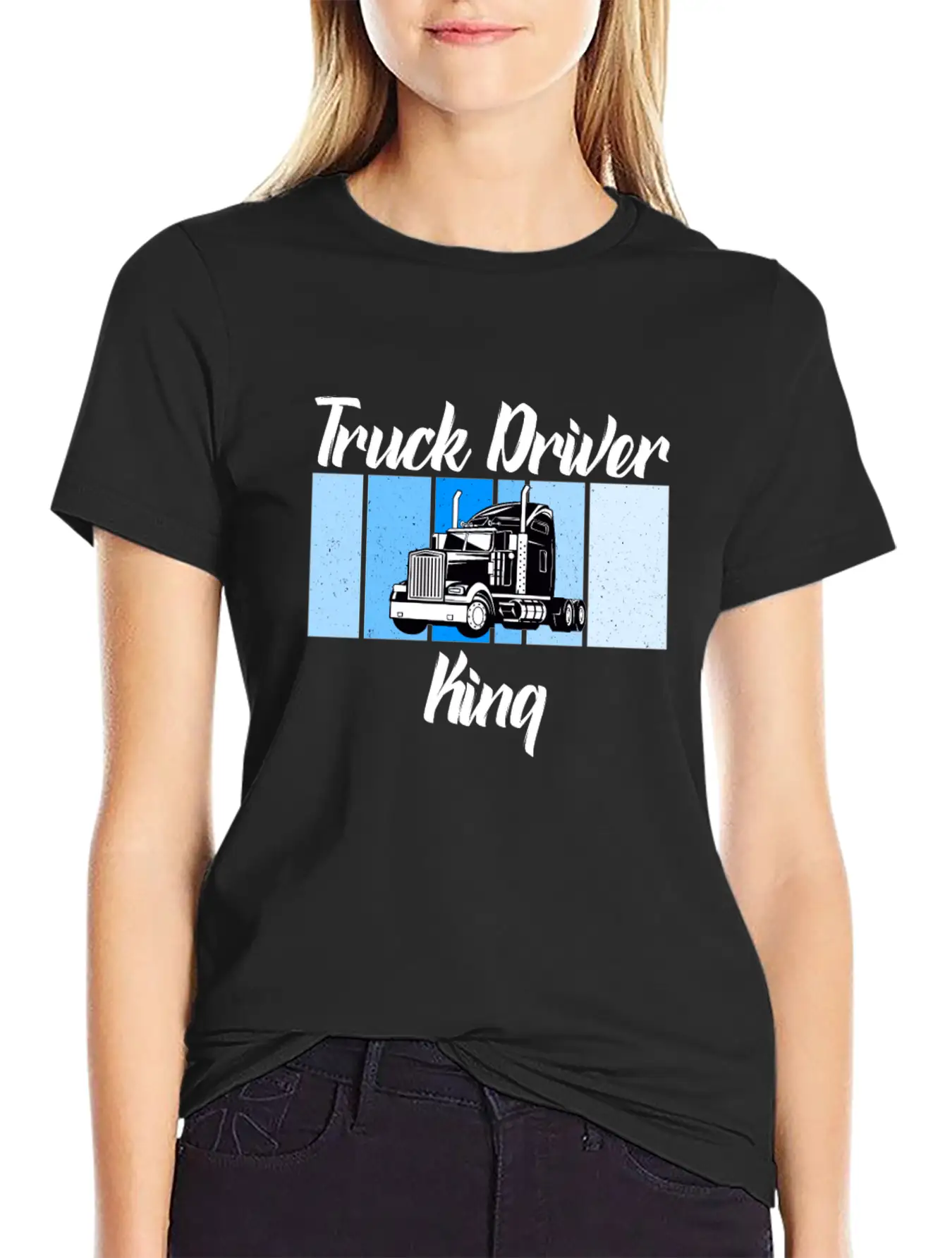 Truck Driver King Unisex Short Sleeve Soft Cotton T-Shirt – Casual Everyday Wear
