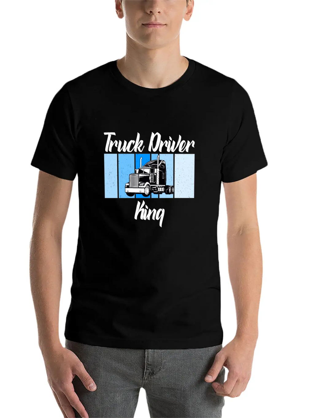 Truck Driver King Unisex Short Sleeve Soft Cotton T-Shirt – Casual Everyday Wear