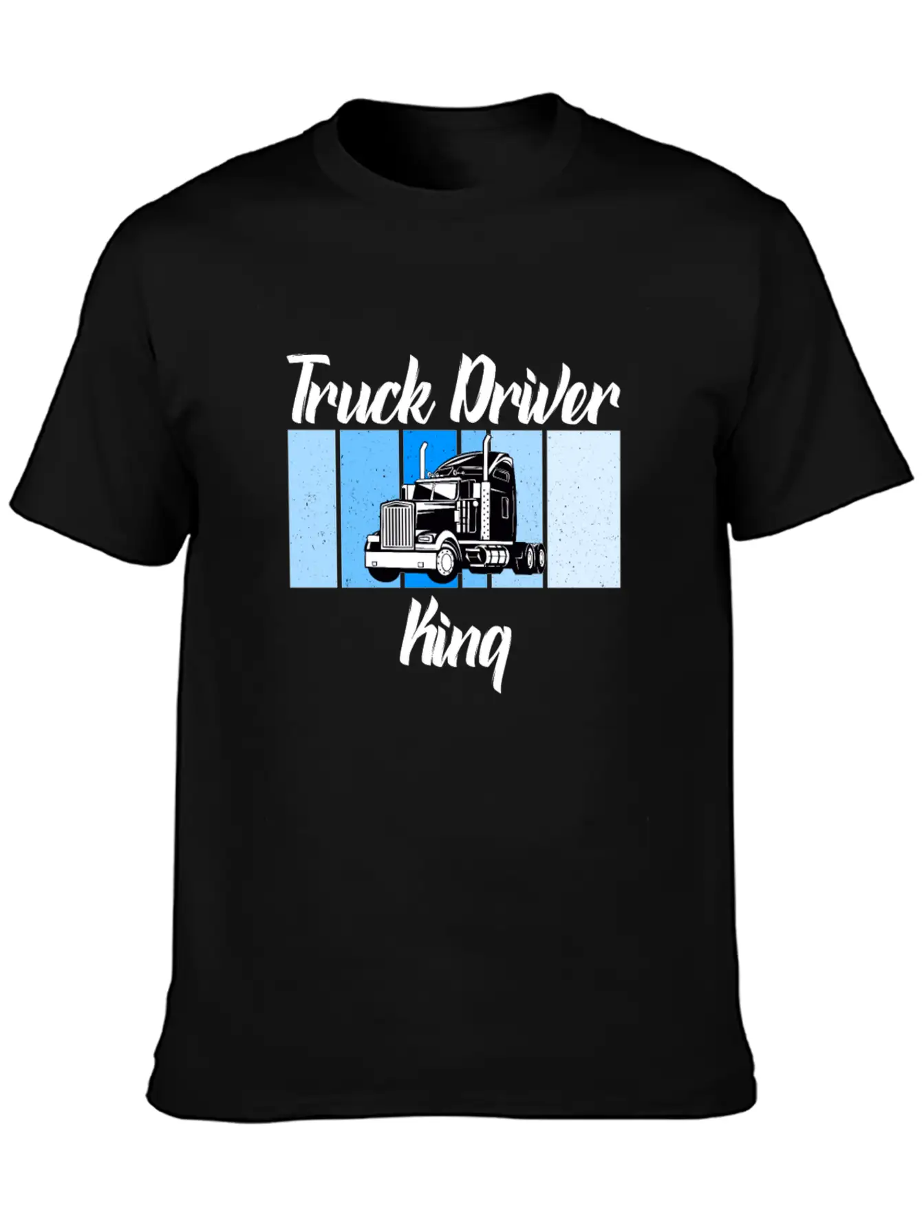 Truck Driver King Unisex Short Sleeve Soft Cotton T-Shirt – Casual Everyday Wear