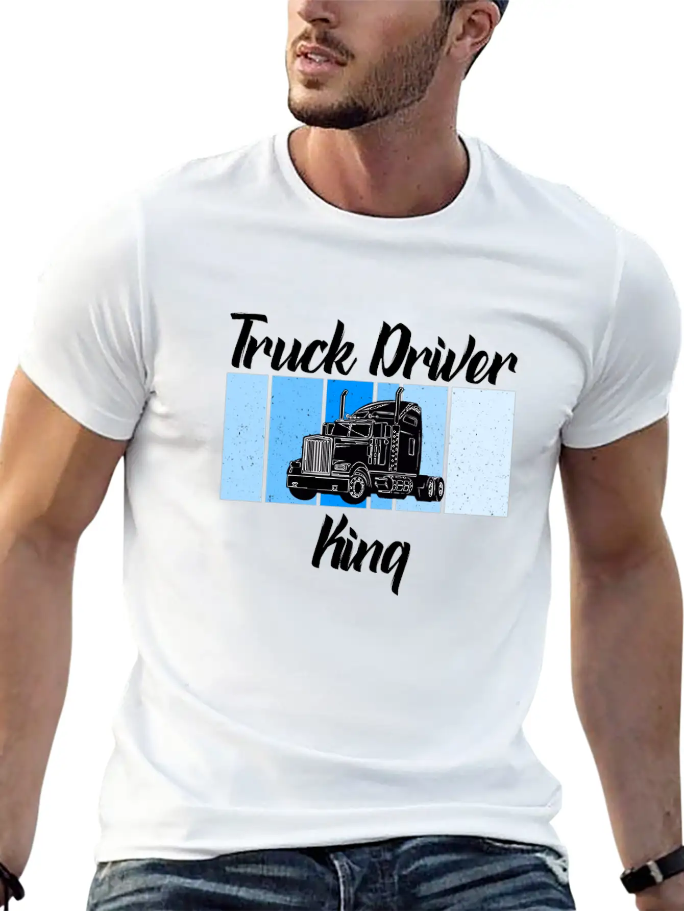 Truck Driver King Unisex Short Sleeve Soft Cotton T-Shirt – Casual Everyday Wear