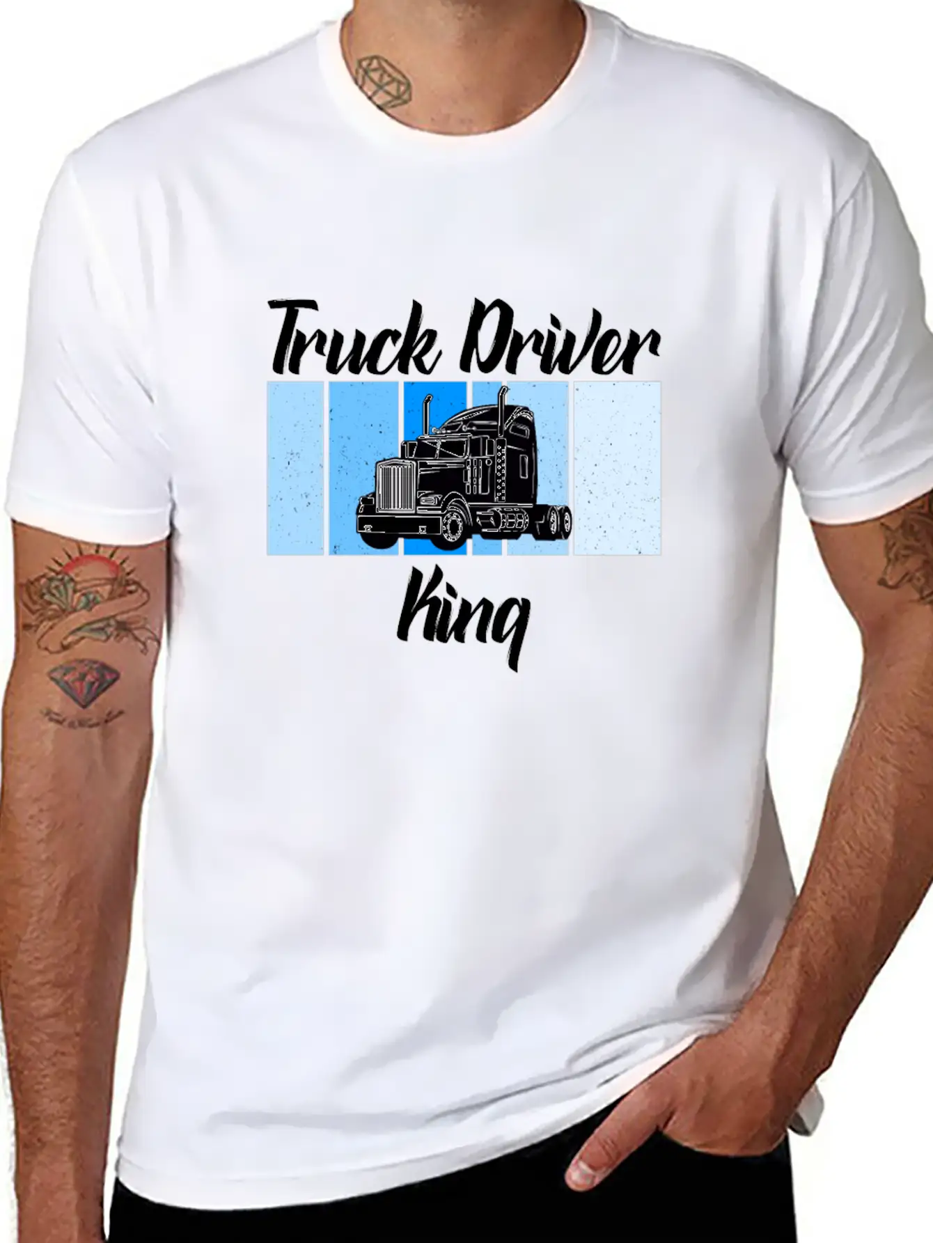 Truck Driver King Unisex Short Sleeve Soft Cotton T-Shirt – Casual Everyday Wear
