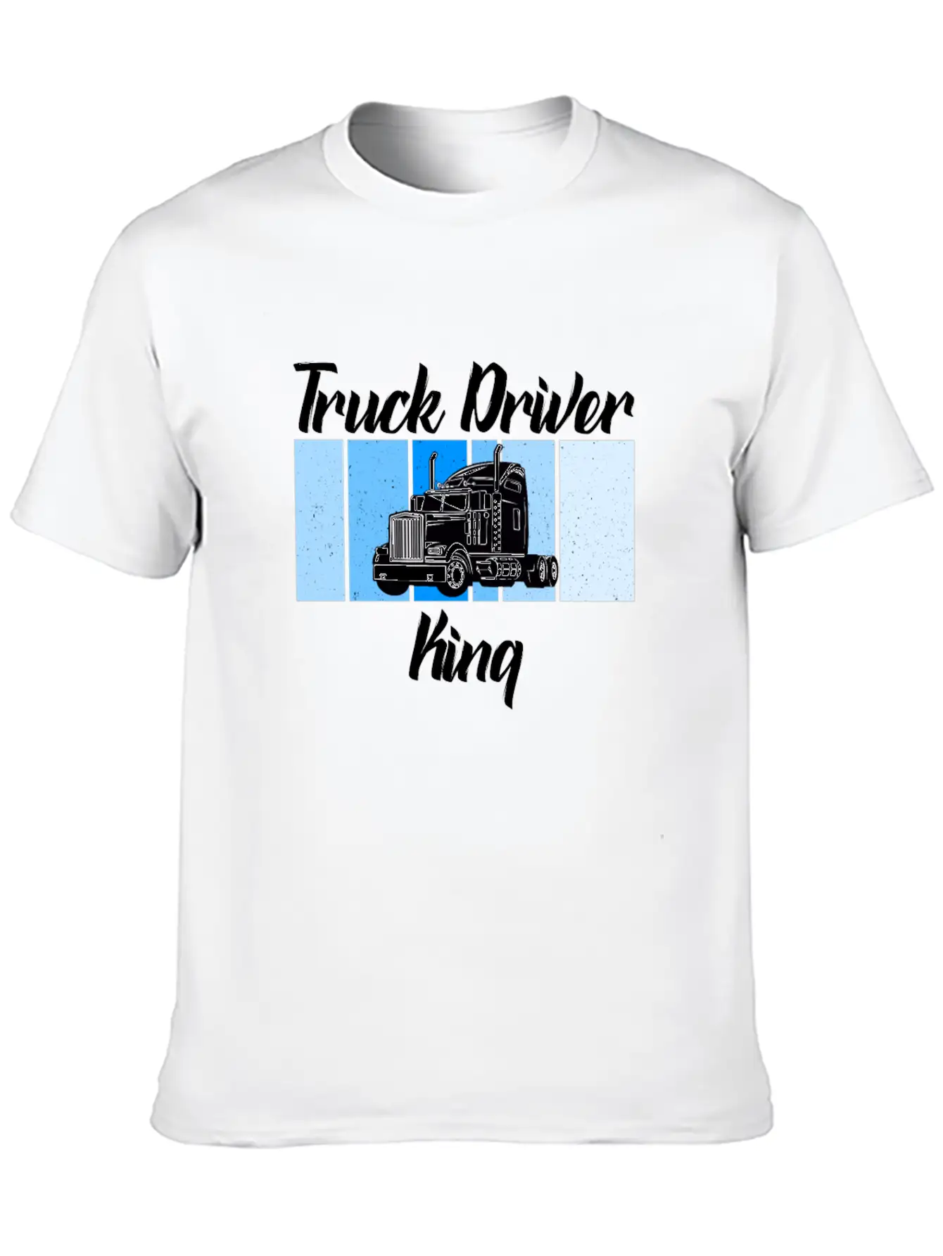 Truck Driver King Unisex Short Sleeve Soft Cotton T-Shirt – Casual Everyday Wear