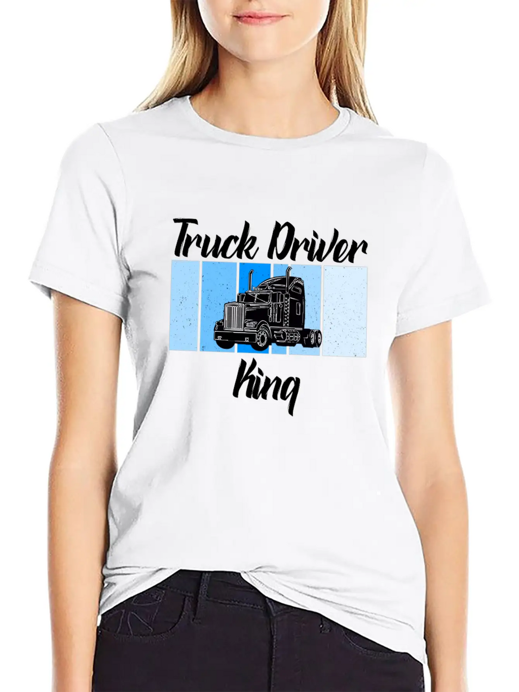 Truck Driver King Unisex Short Sleeve Soft Cotton T-Shirt – Casual Everyday Wear