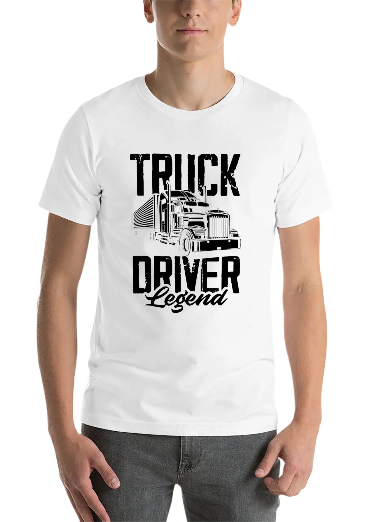 Truck Driver Legend Stylish Everyday T-Shirt – Unisex Basic Cotton Tee
