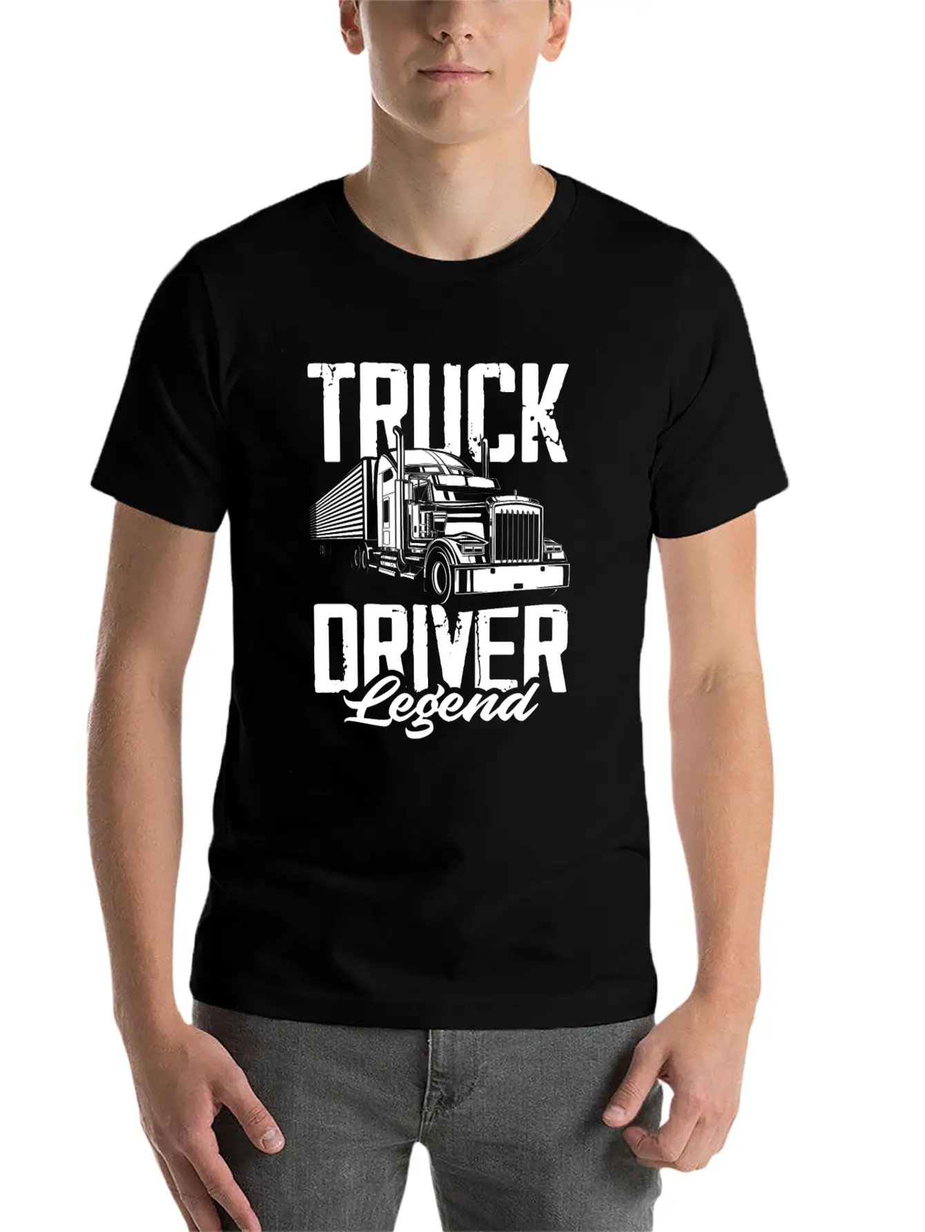 Truck Driver Legend Stylish Everyday T-Shirt – Unisex Basic Cotton Tee