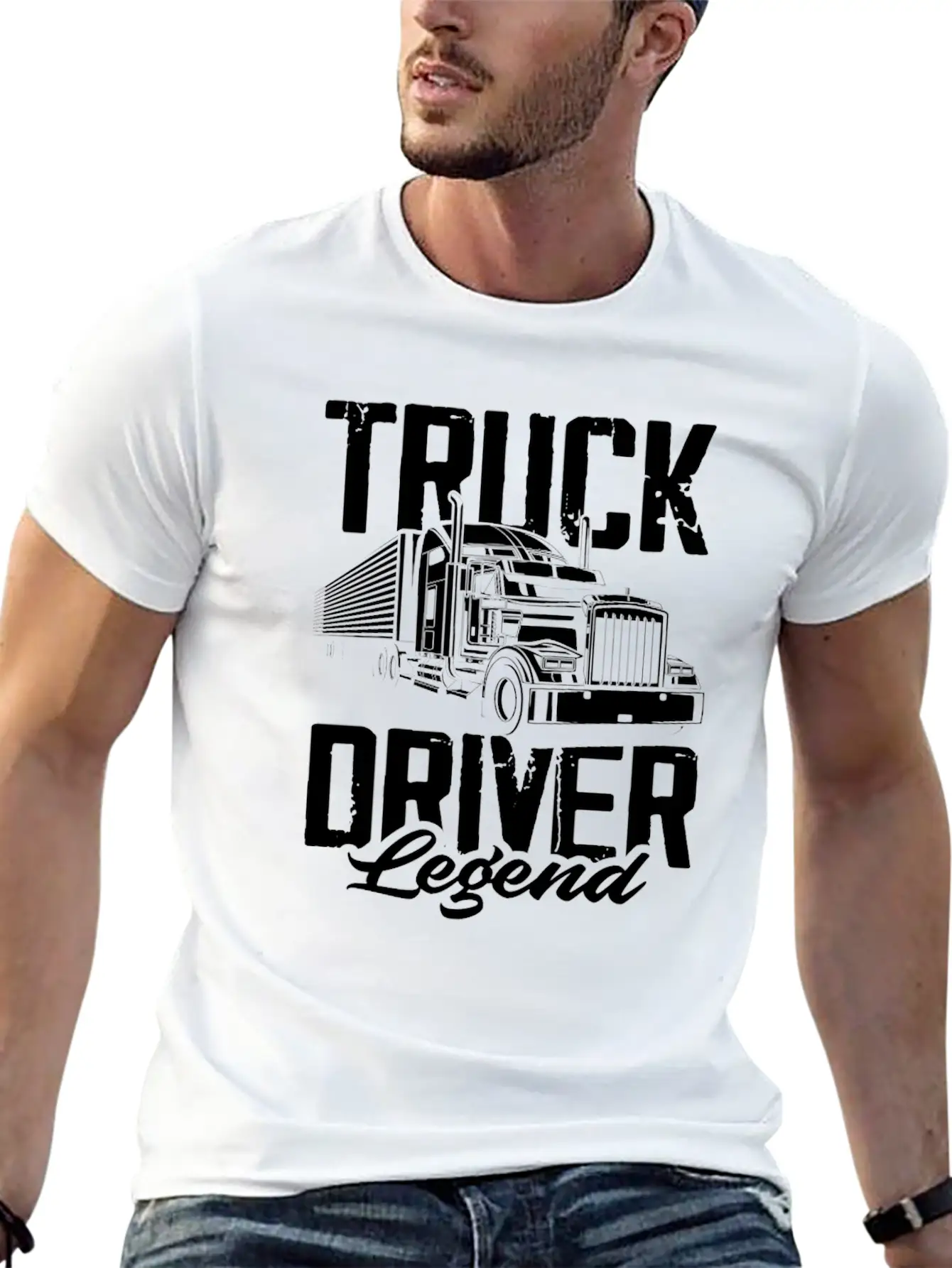 Truck Driver Legend Stylish Everyday T-Shirt – Unisex Basic Cotton Tee