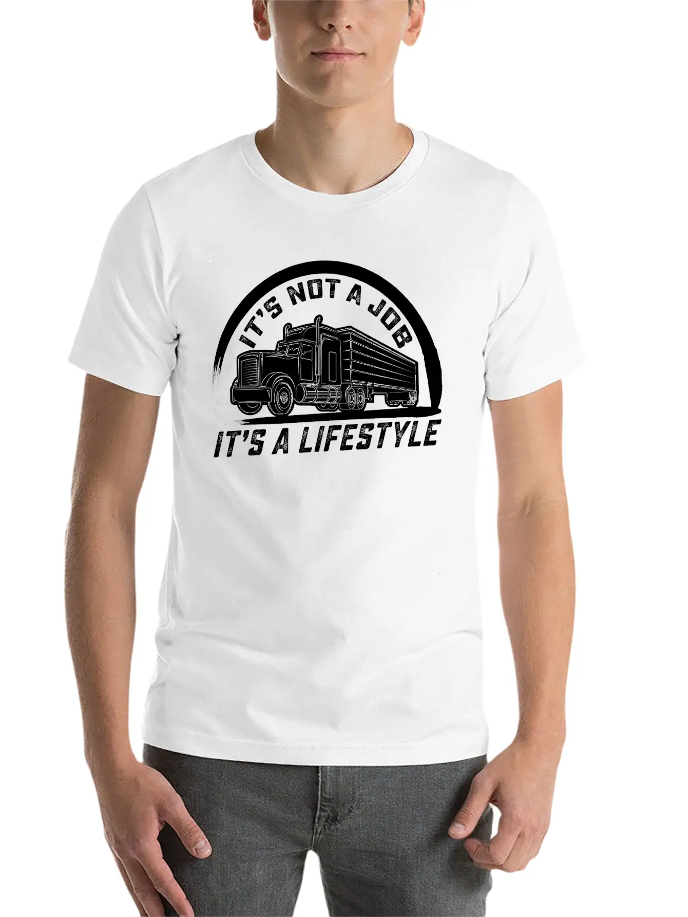 Truck Driver Motive T Shirt 117 Unisex Short Sleeve Soft Cotton T-Shirt – Casual Everyday Wear