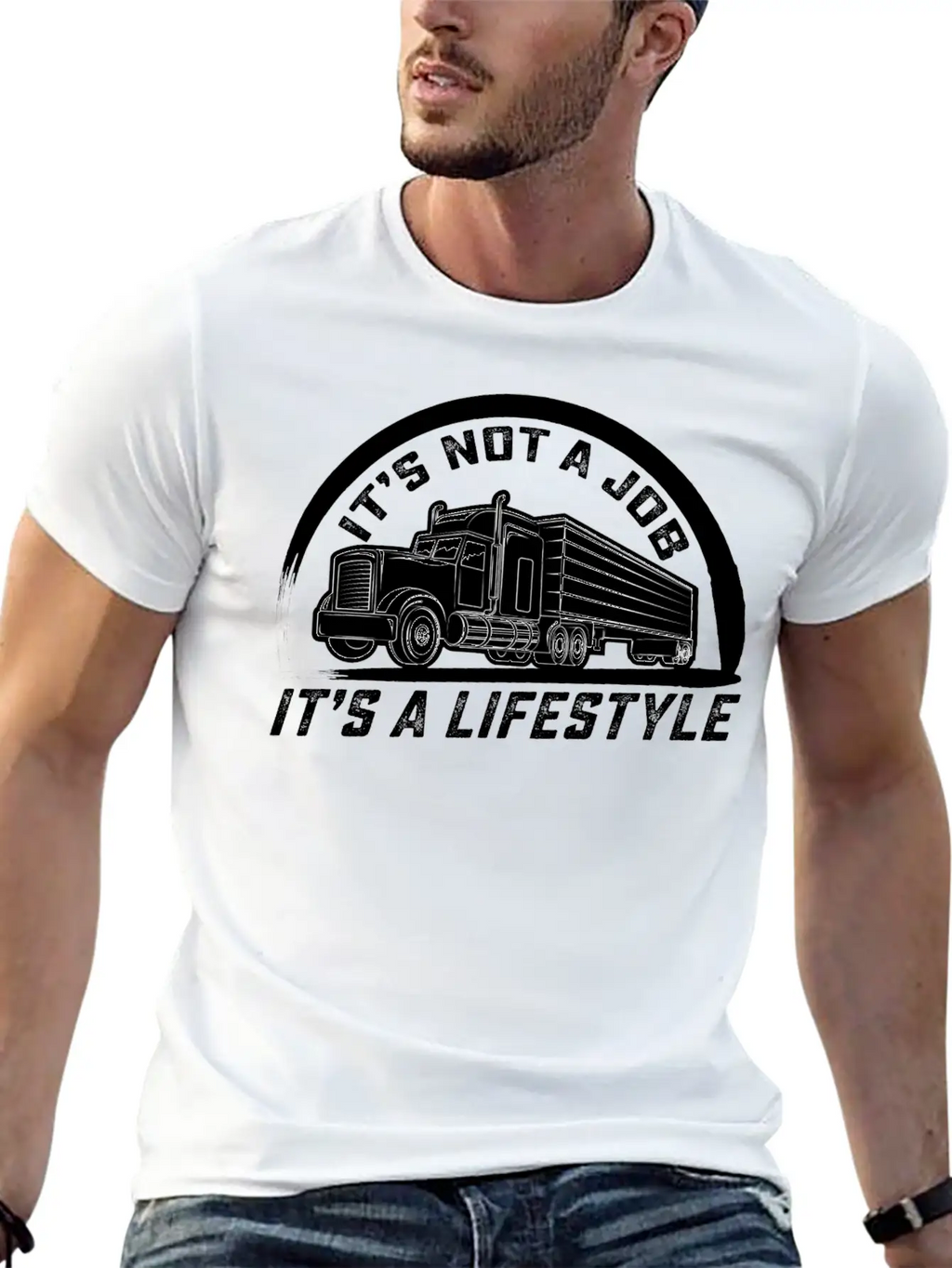 Truck Driver Motive T Shirt 117 Unisex Short Sleeve Soft Cotton T-Shirt – Casual Everyday Wear