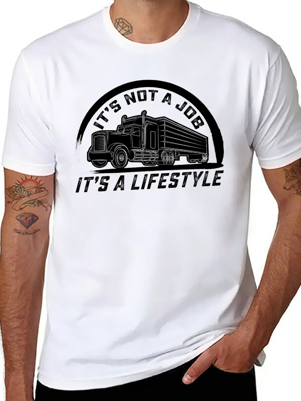 Truck Driver Motive T Shirt 117 Unisex Short Sleeve Soft Cotton T-Shirt – Casual Everyday Wear