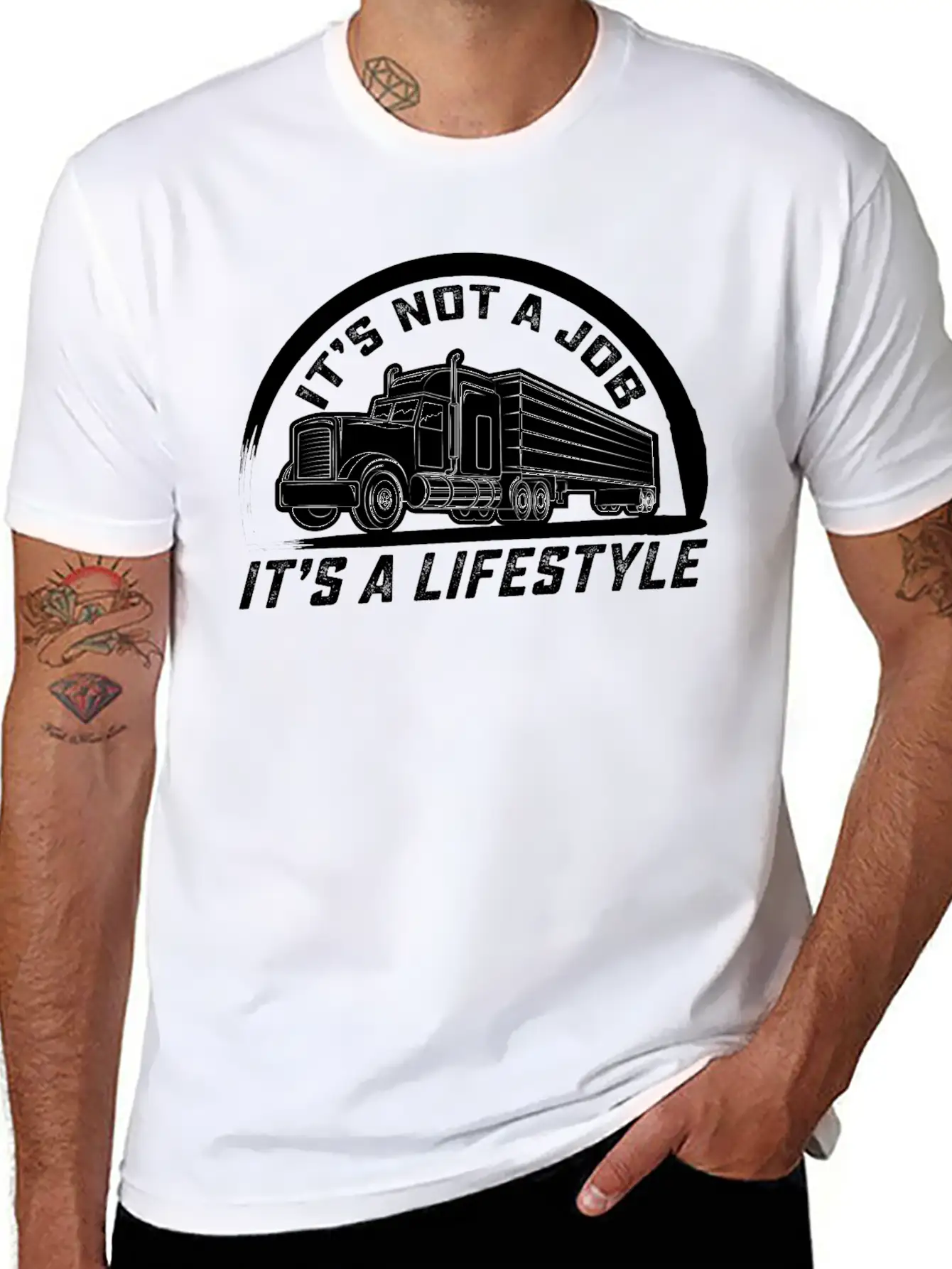Truck Driver Motive T Shirt 117 Unisex Short Sleeve Soft Cotton T-Shirt – Casual Everyday Wear