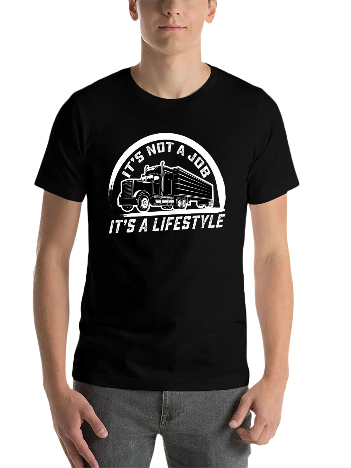 Truck Driver Motive T Shirt 117 Unisex Short Sleeve Soft Cotton T-Shirt – Casual Everyday Wear