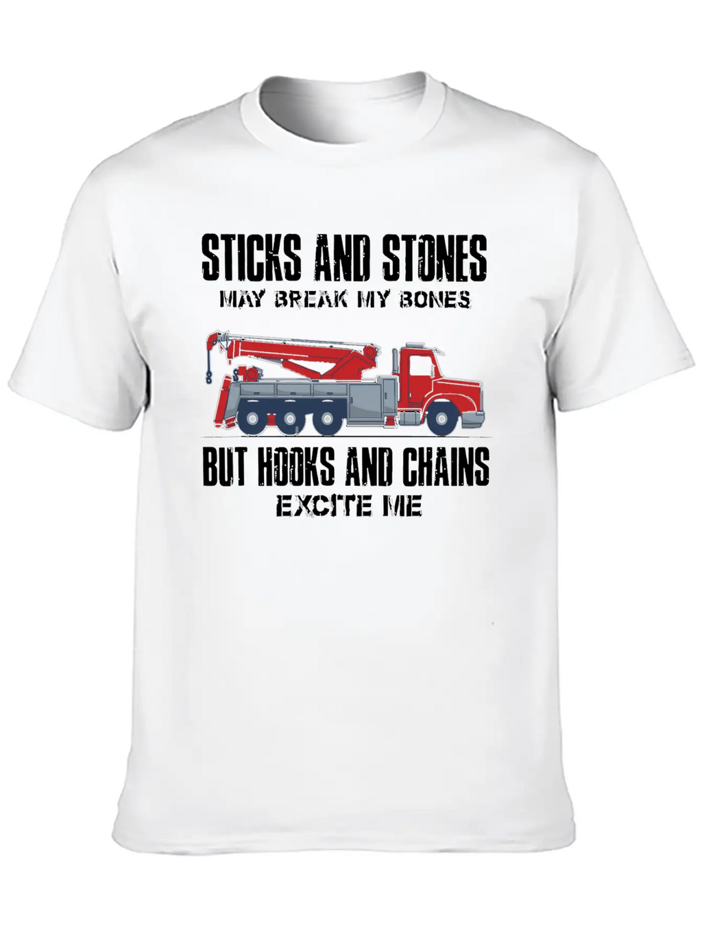 Truck Driver Stones May Break My Bone Casual Graphic T-Shirt – Simple And Comfortable Daily Wear