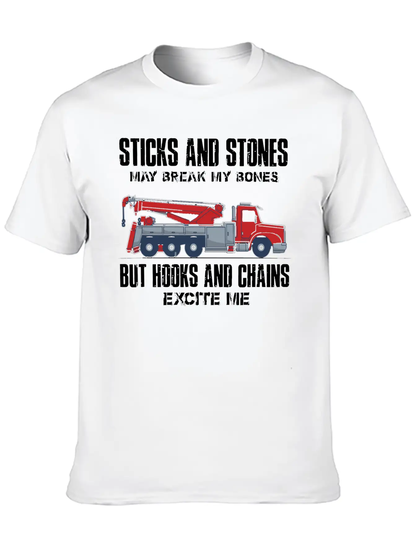 Truck Driver Stones May Break My Bone Casual Graphic T-Shirt – Simple And Comfortable Daily Wear