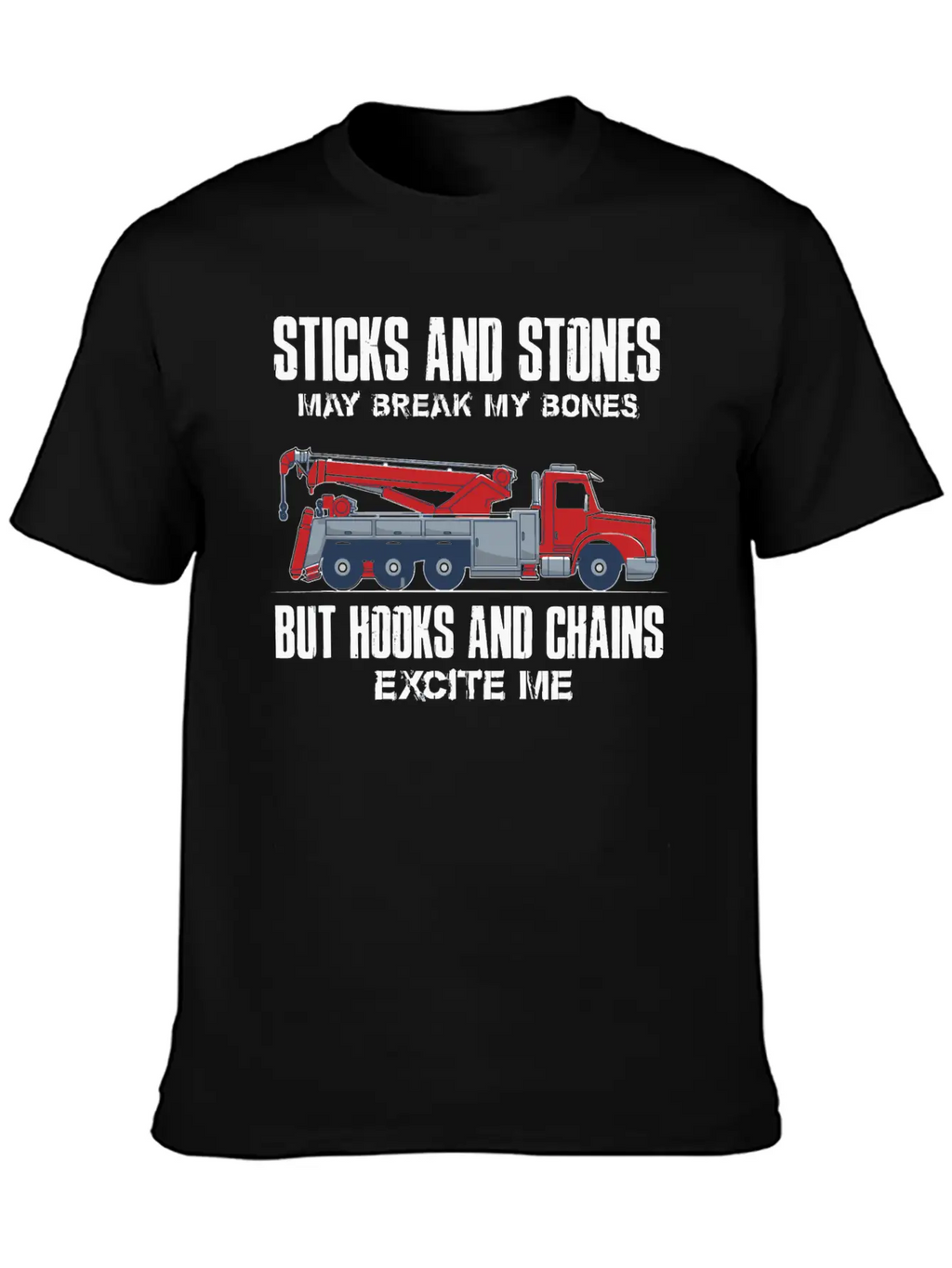 Truck Driver Stones May Break My Bone Casual Graphic T-Shirt – Simple And Comfortable Daily Wear