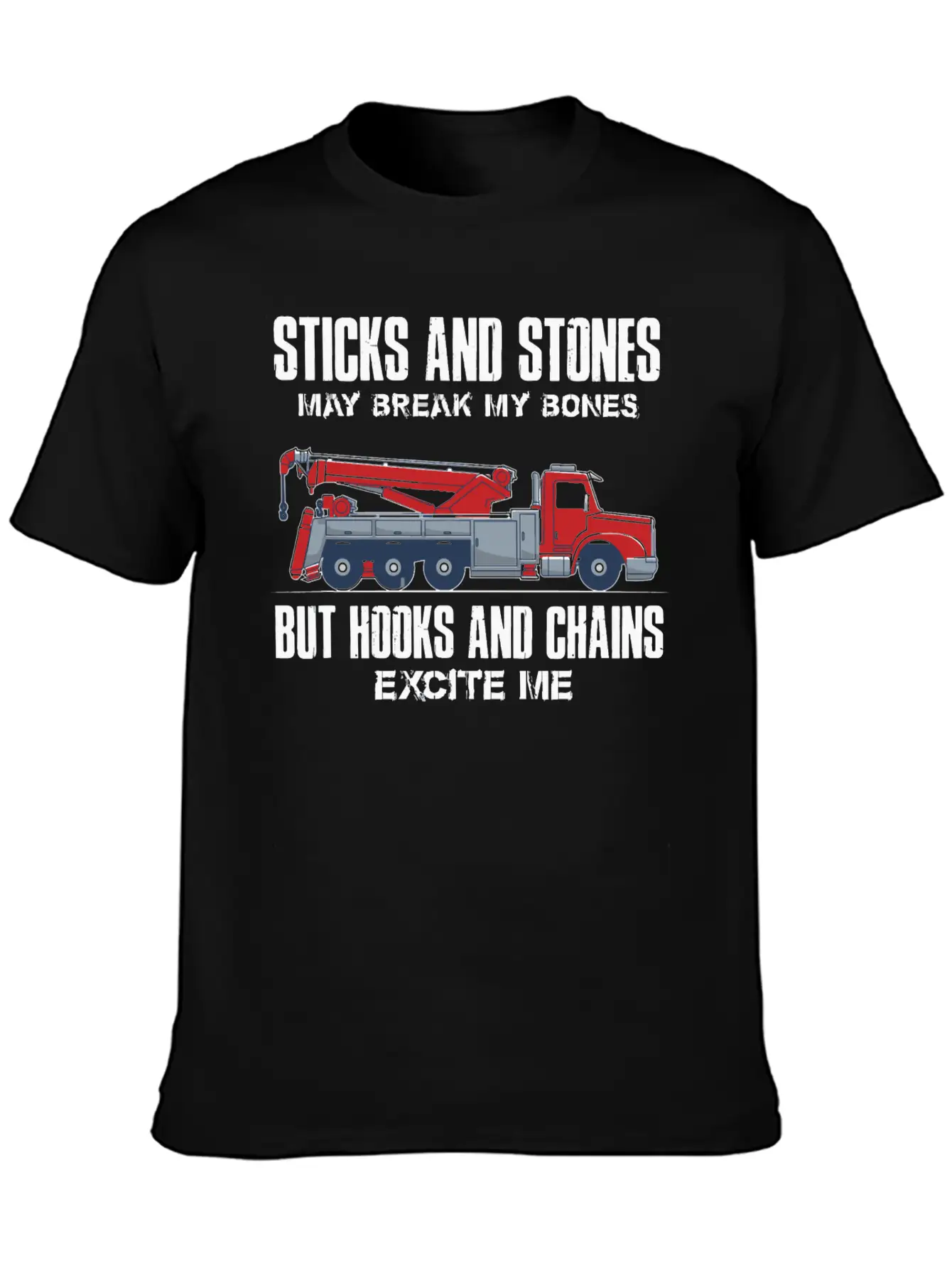 Truck Driver Stones May Break My Bone Casual Graphic T-Shirt – Simple And Comfortable Daily Wear