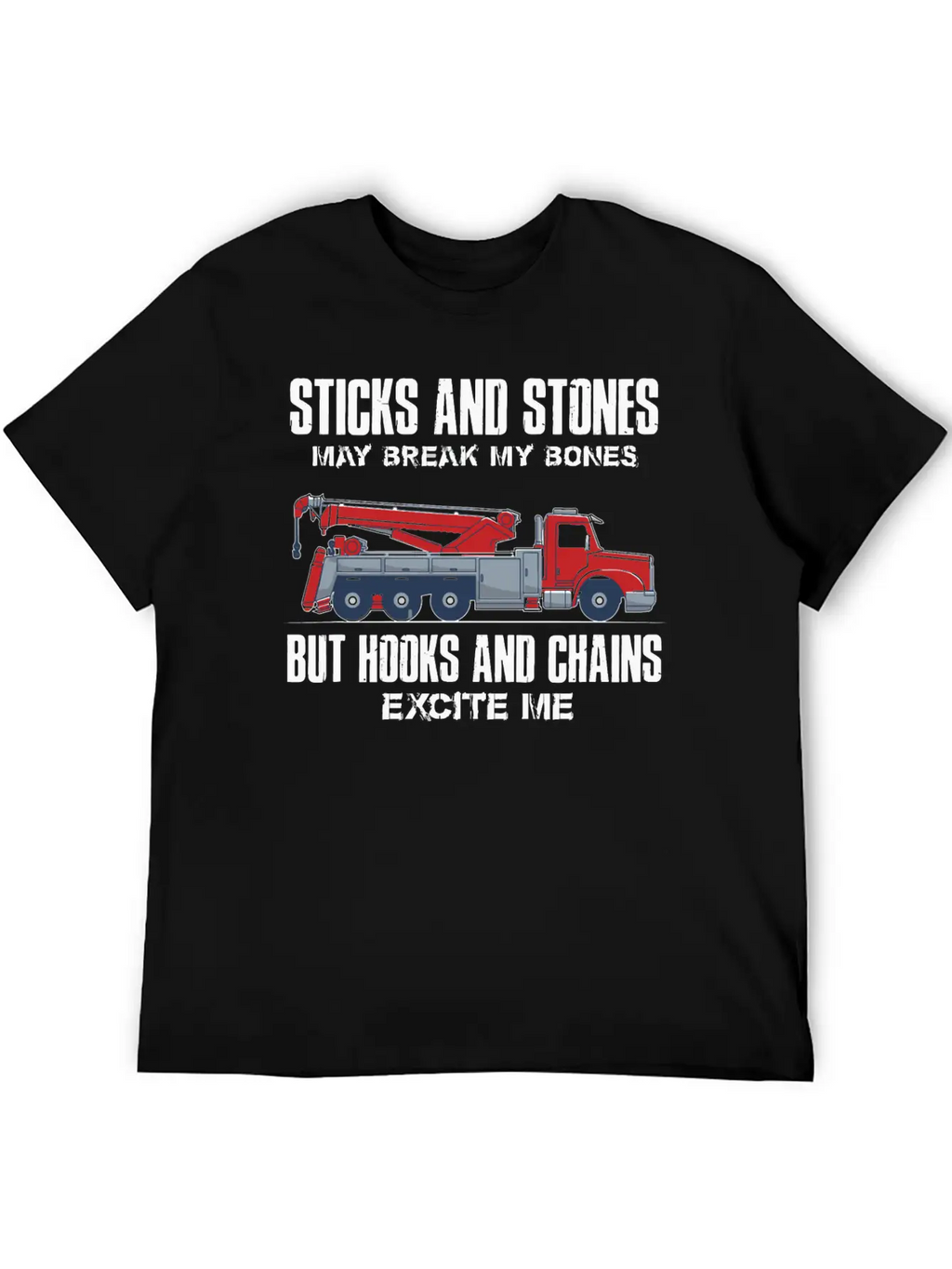 Truck Driver Stones May Break My Bone Casual Graphic T-Shirt – Simple And Comfortable Daily Wear