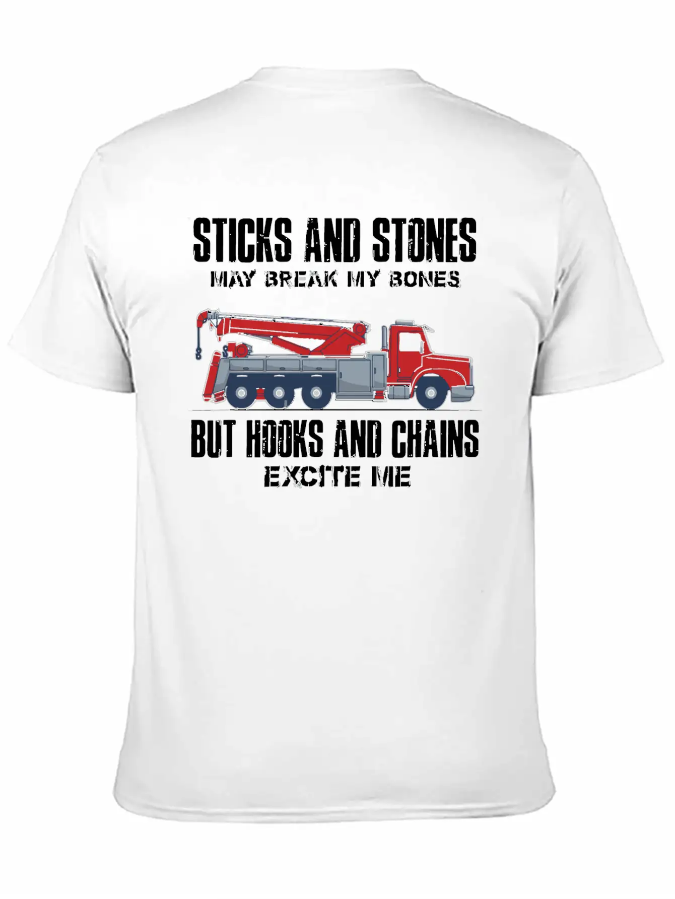 Truck Driver Stones May Break My Bone Casual Graphic T-Shirt – Simple And Comfortable Daily Wear