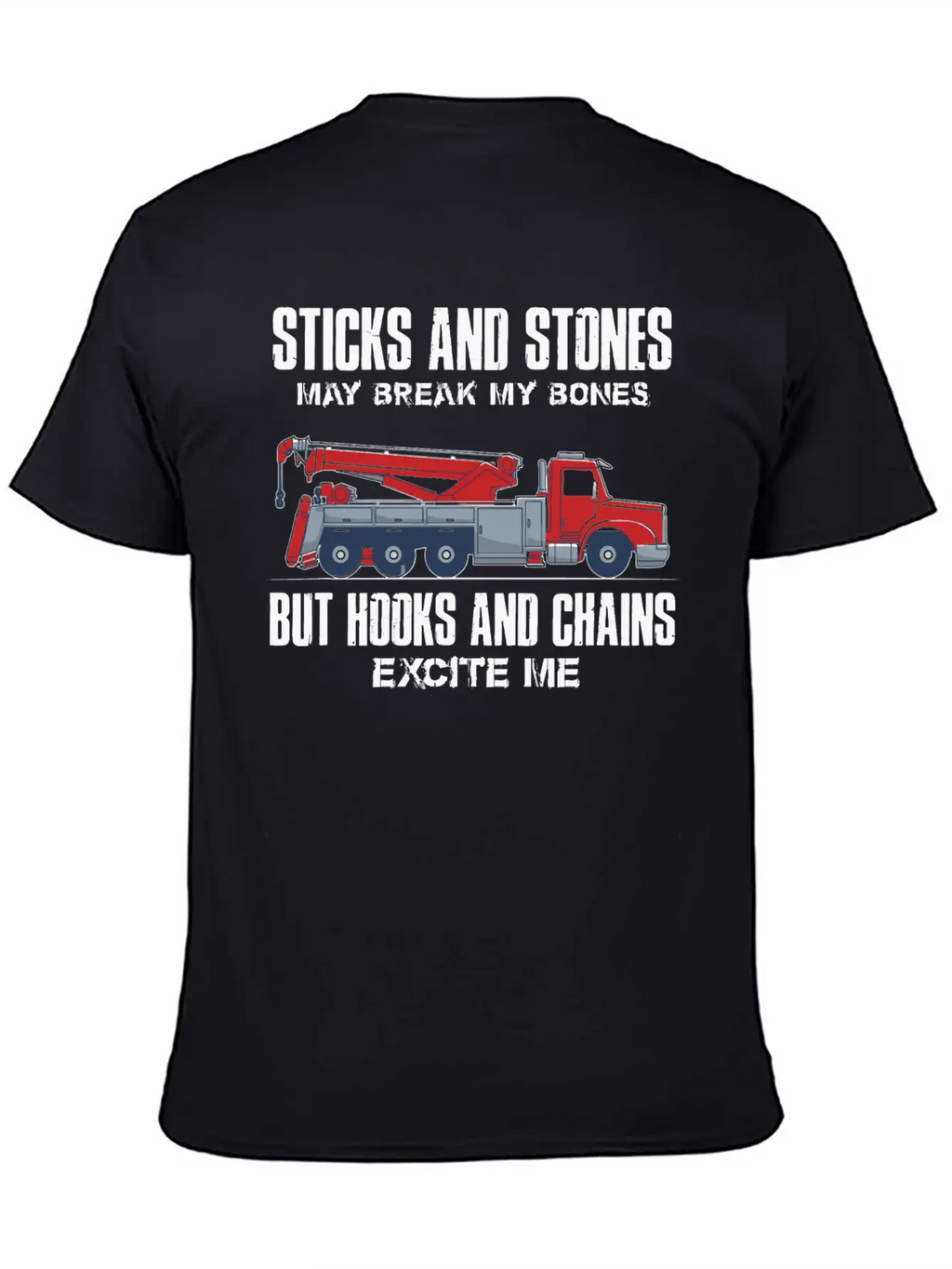 Truck Driver Stones May Break My Bone Casual Graphic T-Shirt – Simple And Comfortable Daily Wear