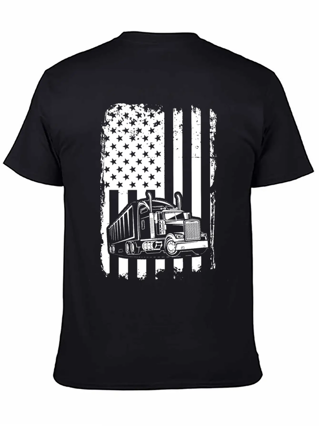 Truck Driver T Shirt American Flag Essential Cotton Tee For Daily Outfits – Unisex Style