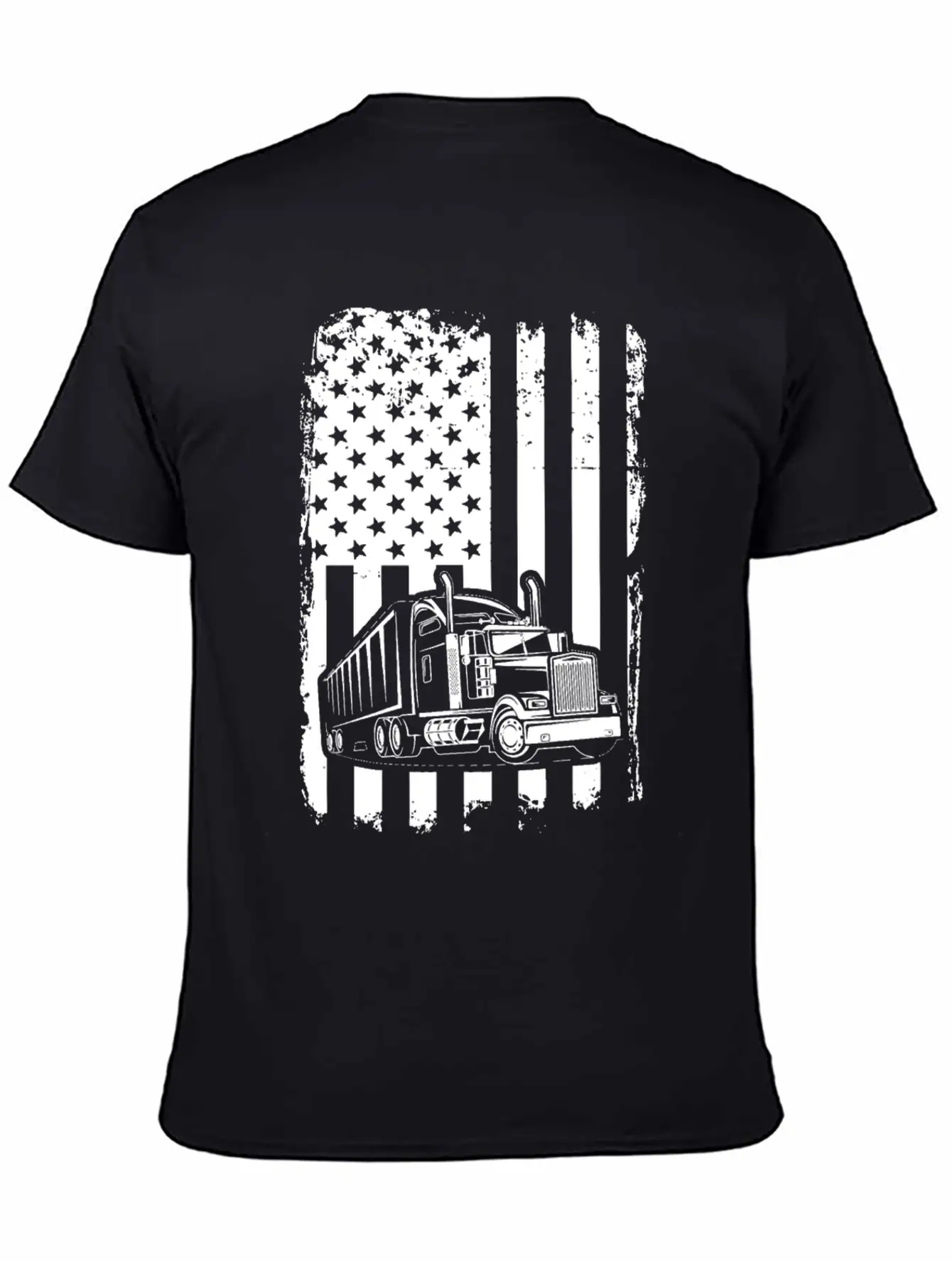 Truck Driver T Shirt American Flag Essential Cotton Tee For Daily Outfits – Unisex Style