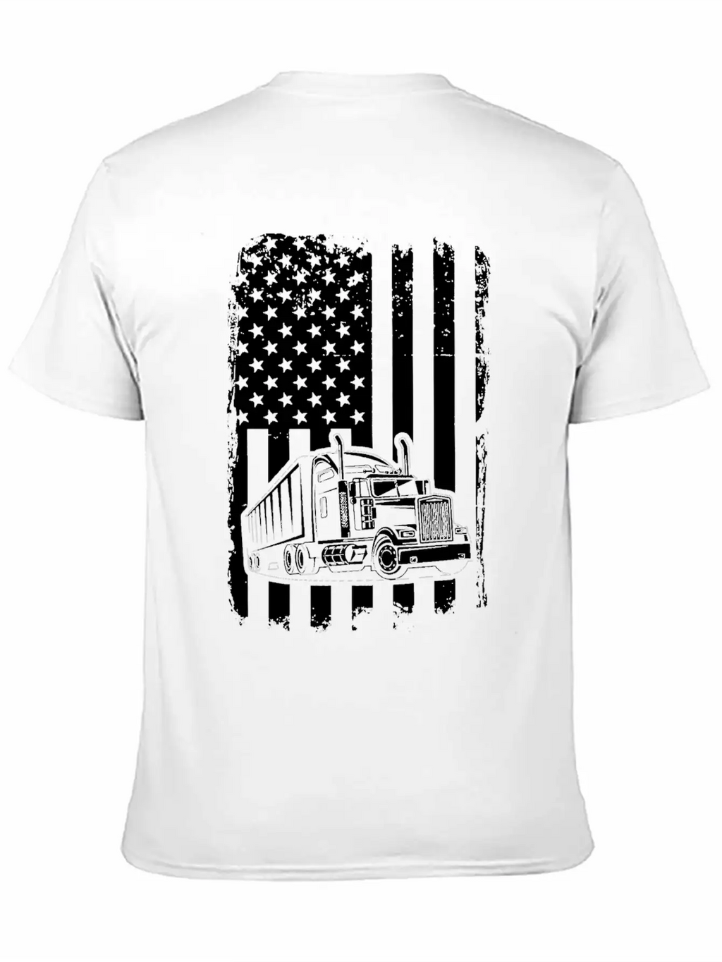 Truck Driver T Shirt American Flag Essential Cotton Tee For Daily Outfits – Unisex Style