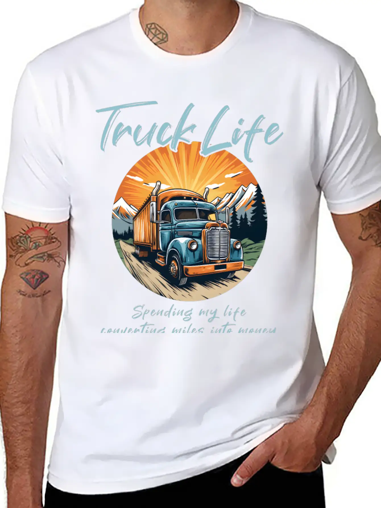 Truck Driver Trucker Casual Graphic T-Shirt – Simple And Comfortable Daily Wear
