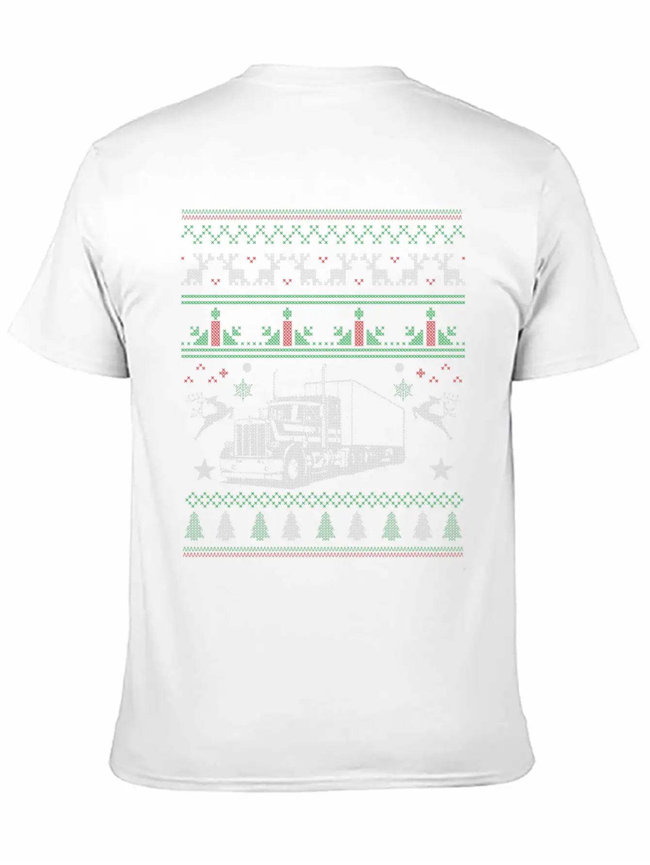 Truck Driver - Ugly Christmas Sweater For Trucke Unisex Casual T-Shirt – Clean Design For Daily Comfort