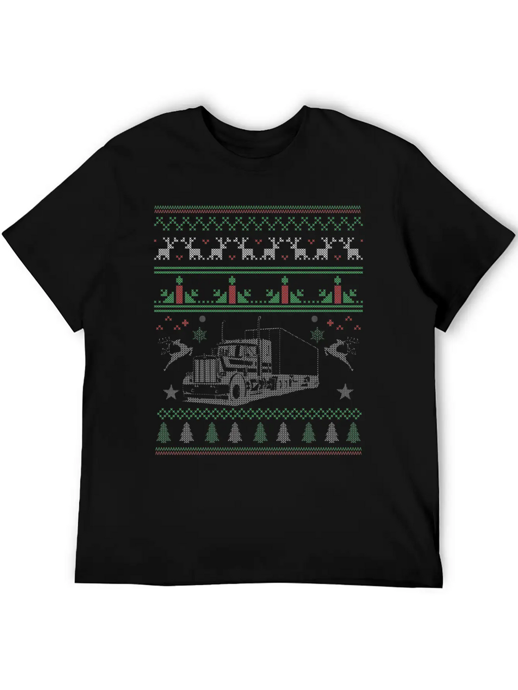 Truck Driver - Ugly Christmas Sweater For Trucke Unisex Casual T-Shirt – Clean Design For Daily Comfort