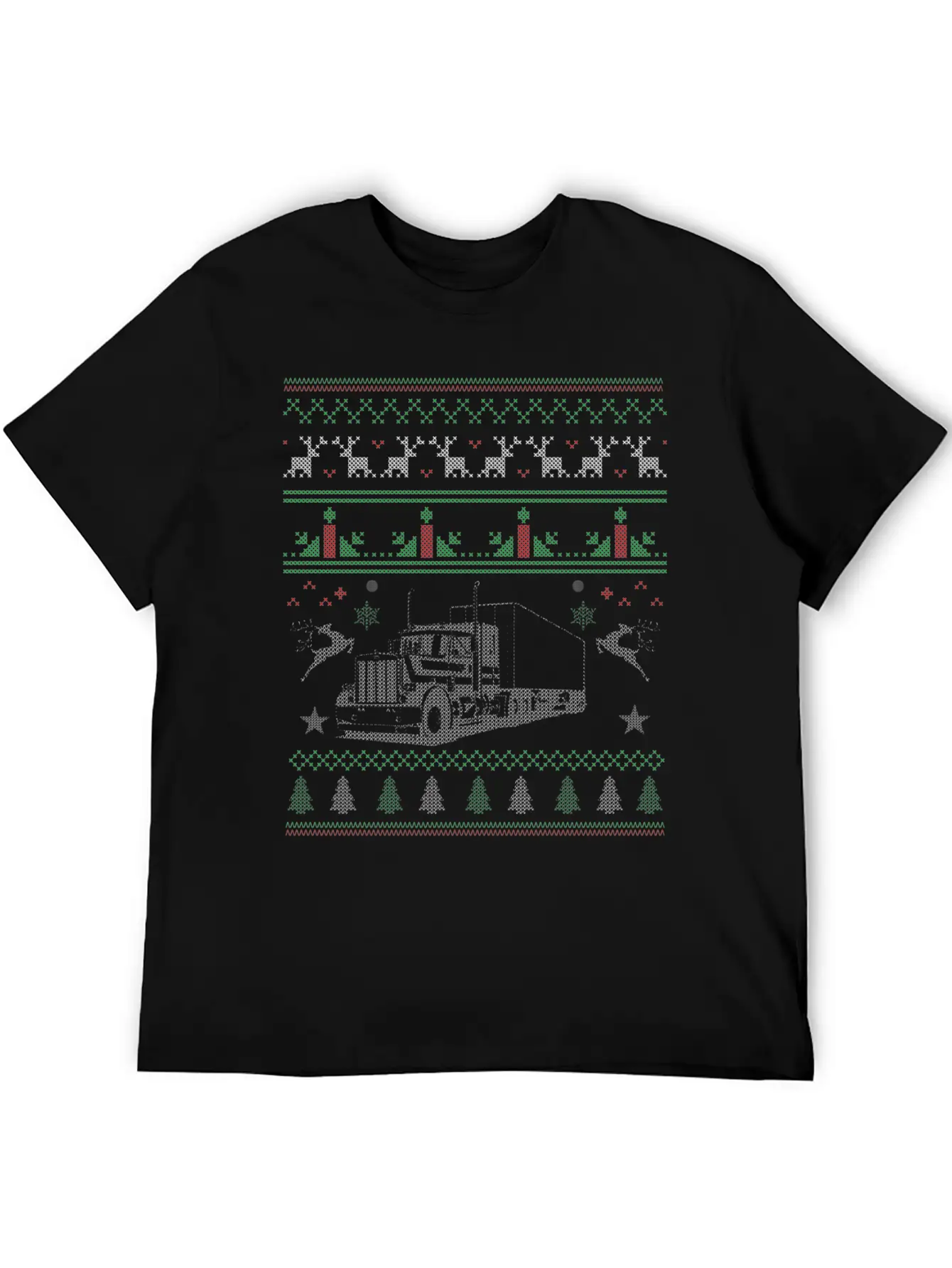 Truck Driver - Ugly Christmas Sweater For Trucke Unisex Casual T-Shirt – Clean Design For Daily Comfort