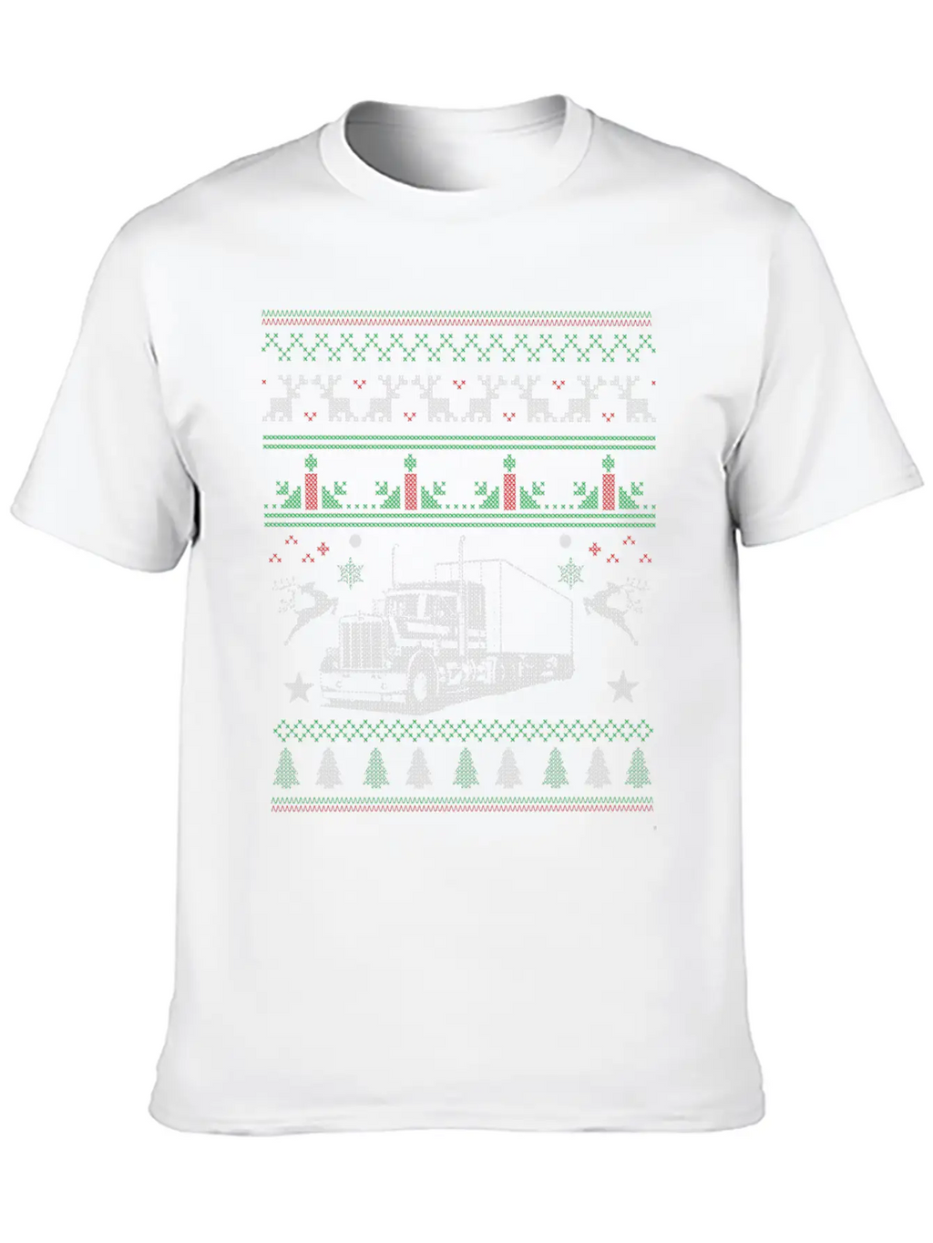 Truck Driver - Ugly Christmas Sweater For Trucke Unisex Casual T-Shirt – Clean Design For Daily Comfort