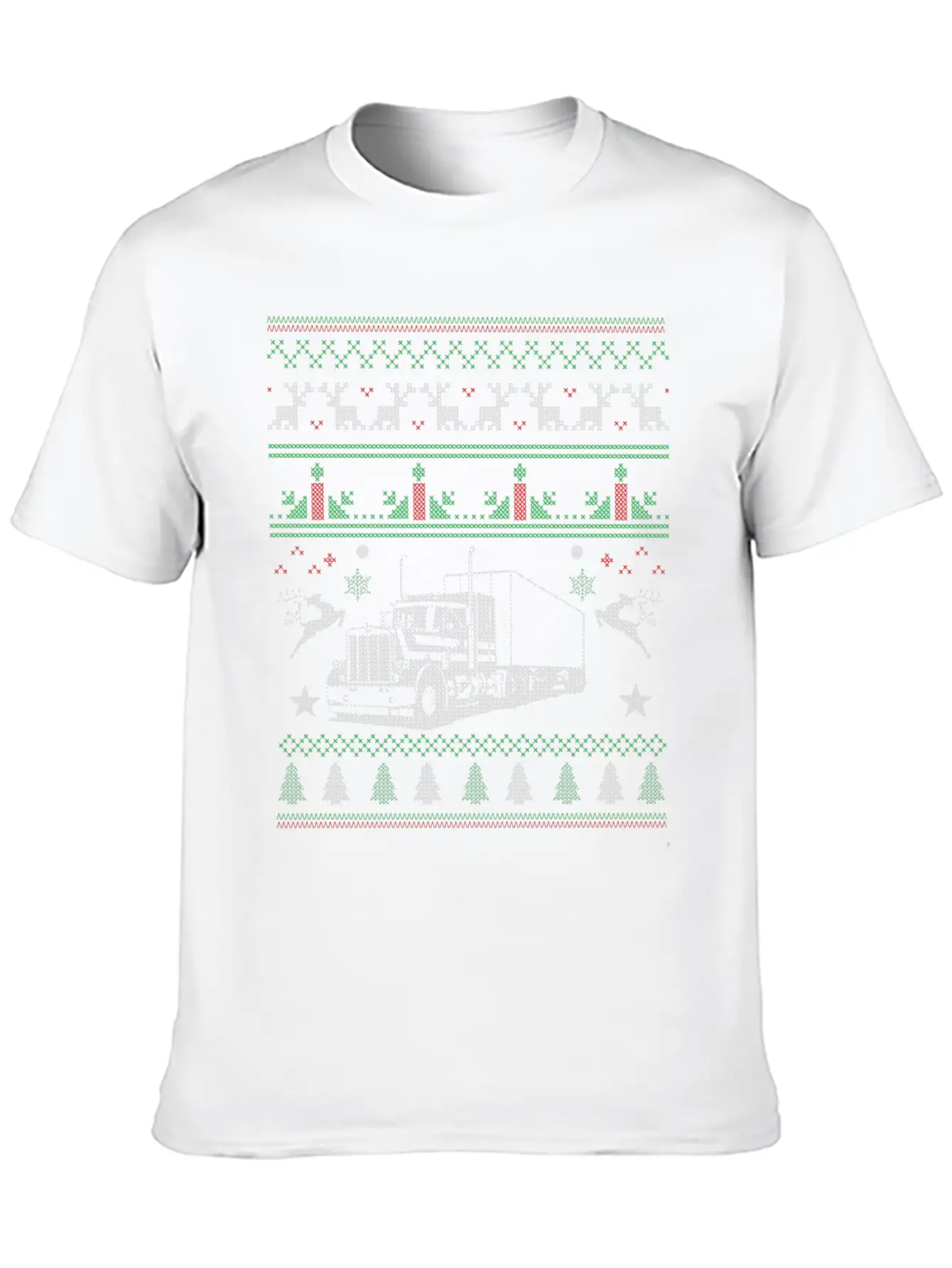 Truck Driver - Ugly Christmas Sweater For Trucke Unisex Casual T-Shirt – Clean Design For Daily Comfort