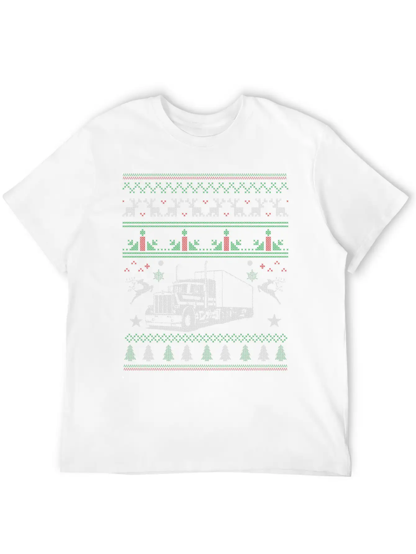 Truck Driver - Ugly Christmas Sweater For Trucke Unisex Casual T-Shirt – Clean Design For Daily Comfort