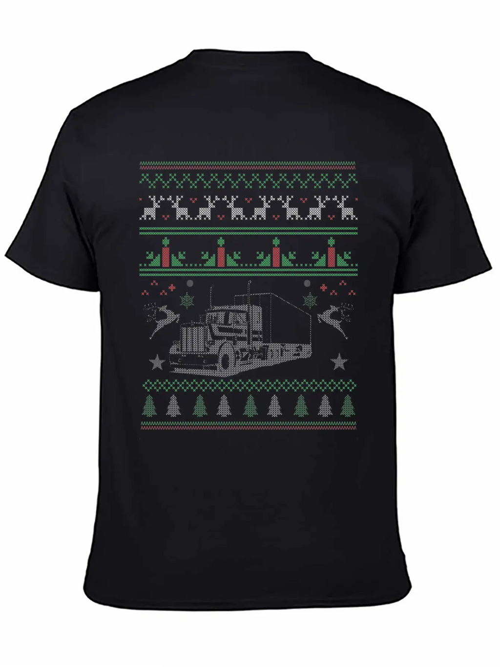 Truck Driver - Ugly Christmas Sweater For Trucke Unisex Casual T-Shirt – Clean Design For Daily Comfort