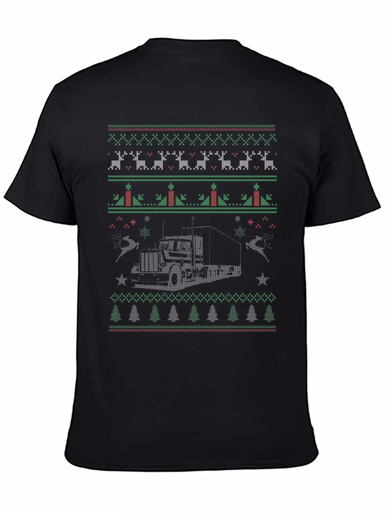 Truck Driver - Ugly Christmas Sweater For Trucke Unisex Casual T-Shirt – Clean Design For Daily Comfort
