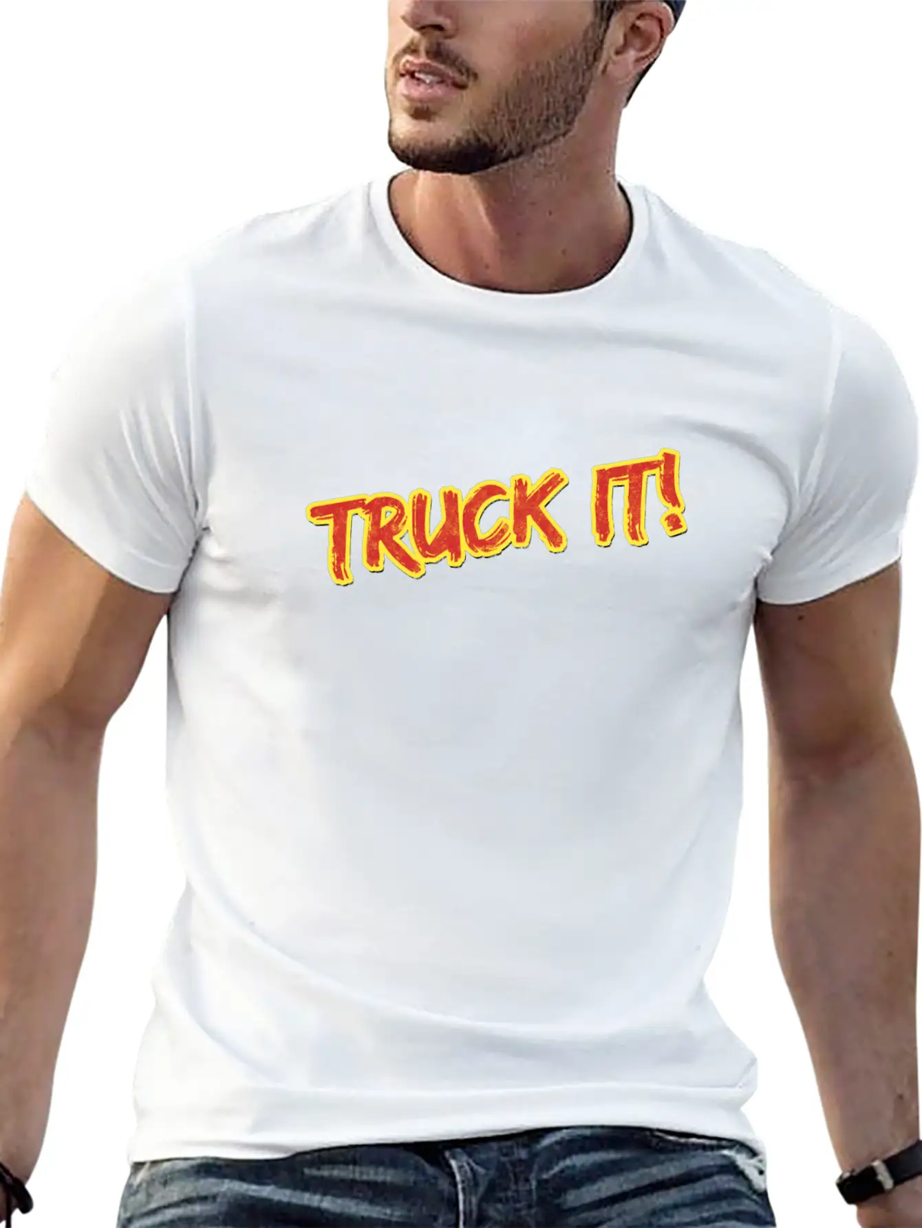 Truck It Cap Classic Fit Graphic Tee For Daily Comfort – Unisex Cotton Shirt