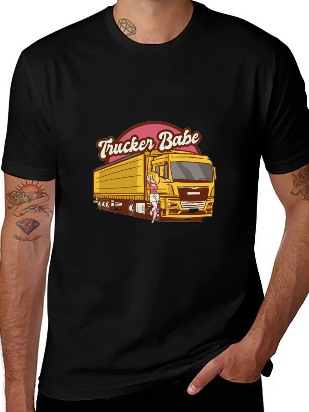 Trucker Babe Mechanic Trucking Truck Driver Breathable Soft Cotton T-Shirt – Timeless Casual Look